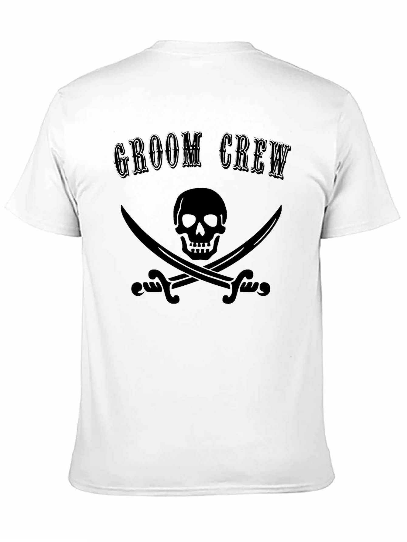 Groom Crew Pirate Skull T-Shirt