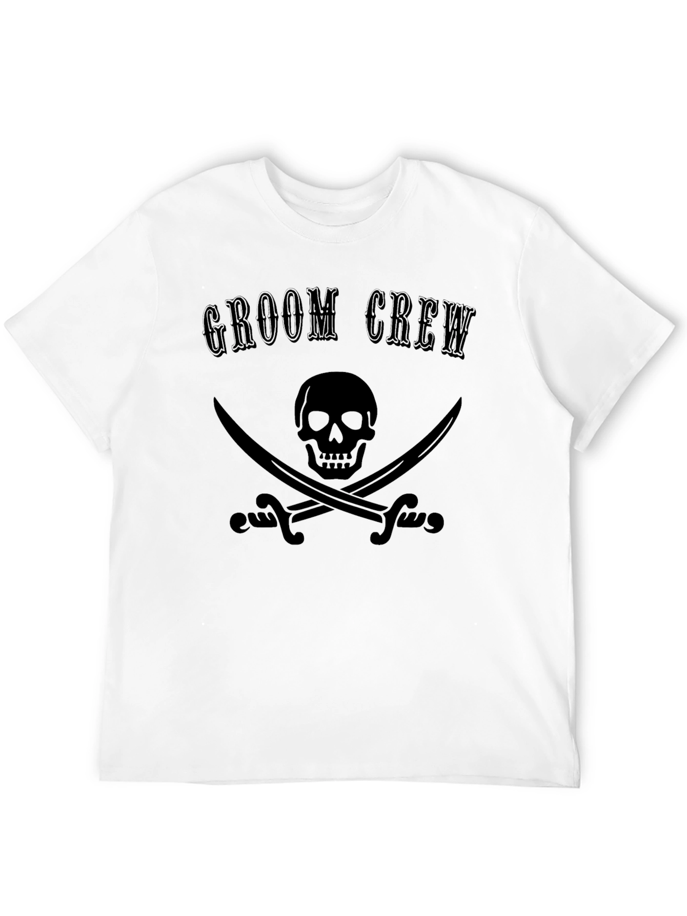 Groom Crew Pirate Skull T-Shirt