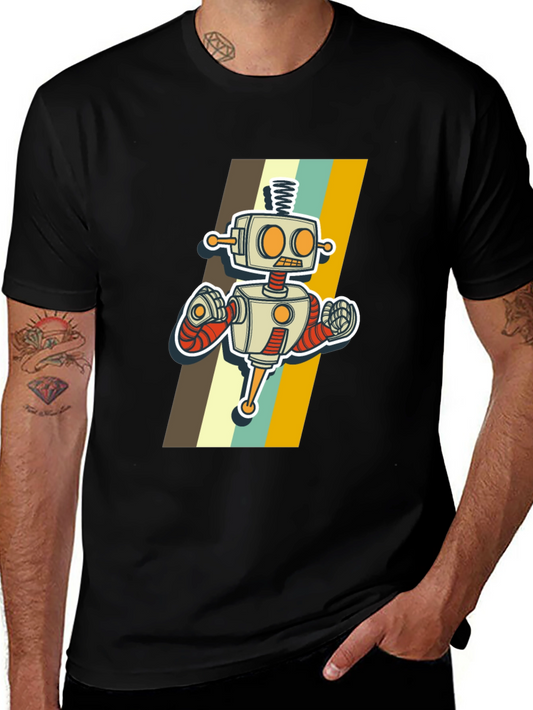 Retro Robot Graphic T-Shirt