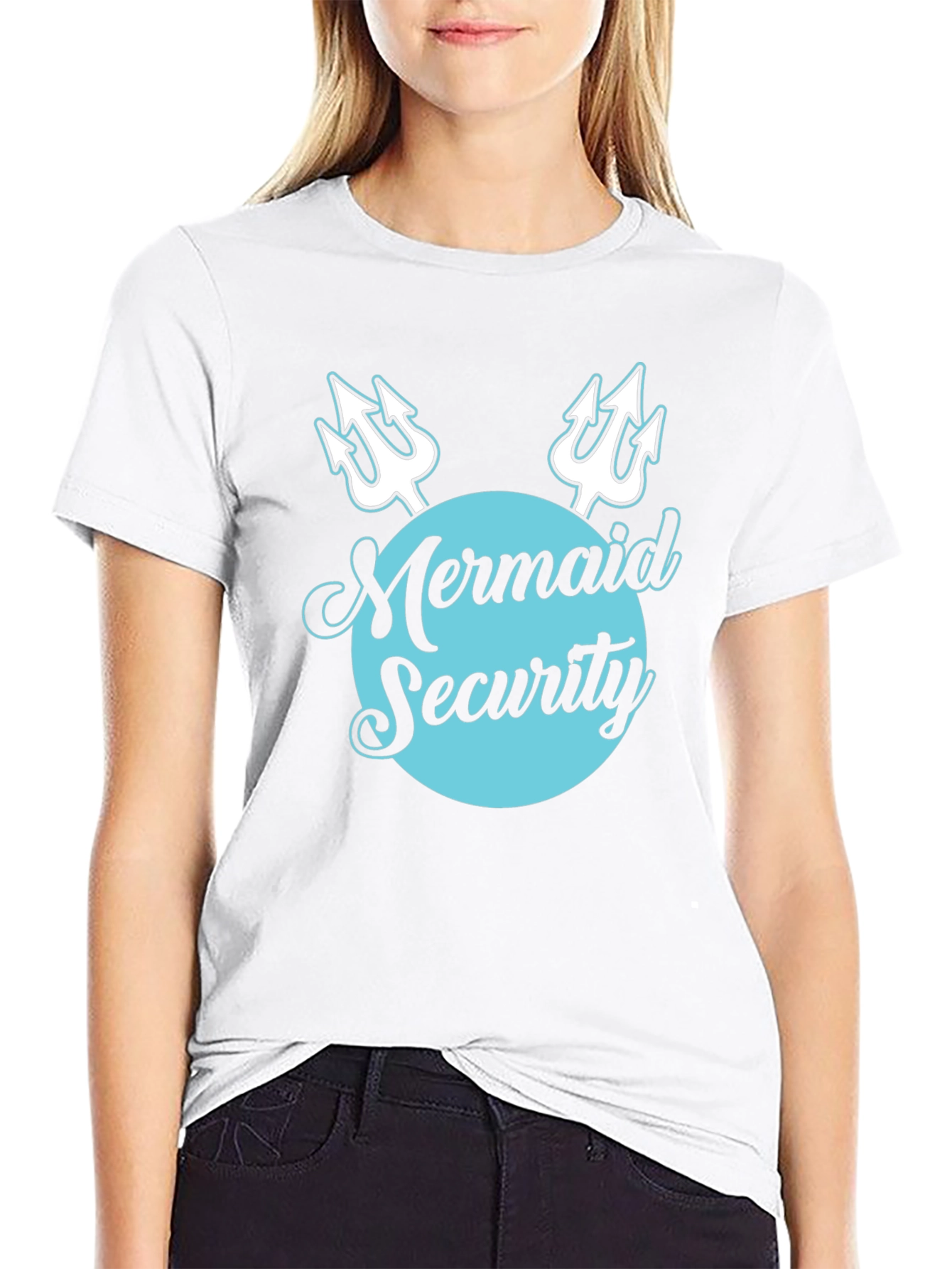 Mermaid Security Tee - Novelty Graphic T-Shirt