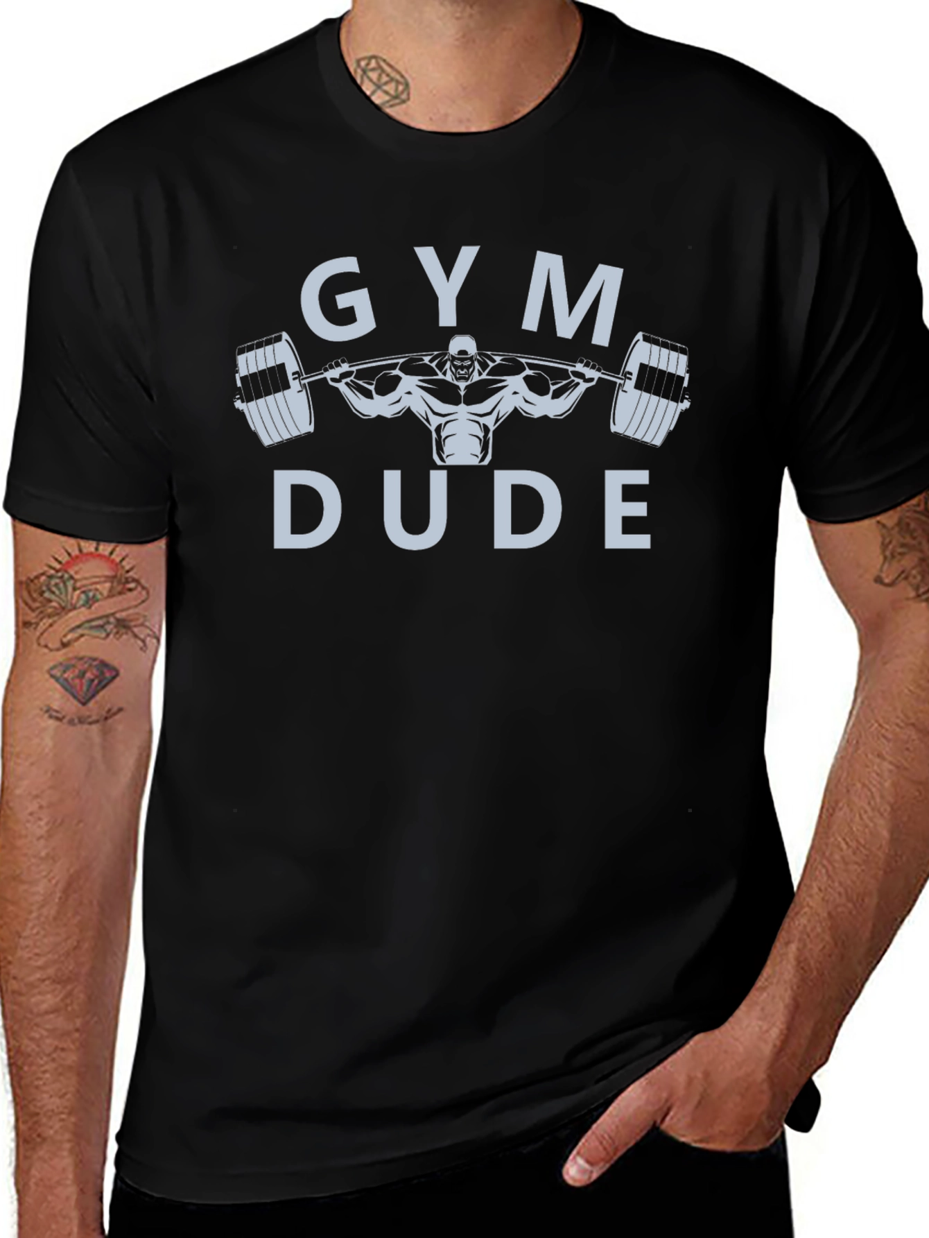 Gym Dude Graphic T-Shirt - Black