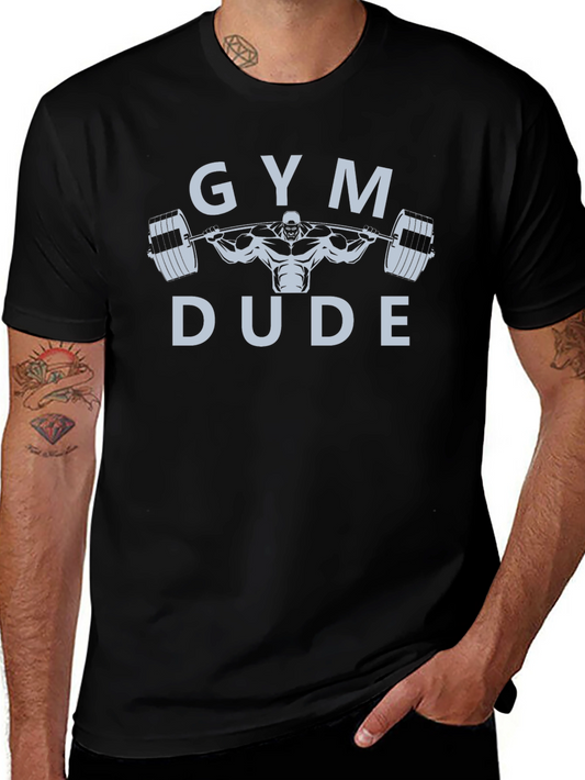 Gym Dude Graphic T-Shirt - Black