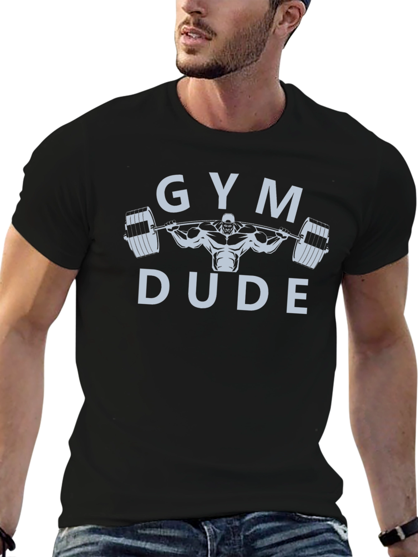 Gym Dude Graphic T-Shirt - Black