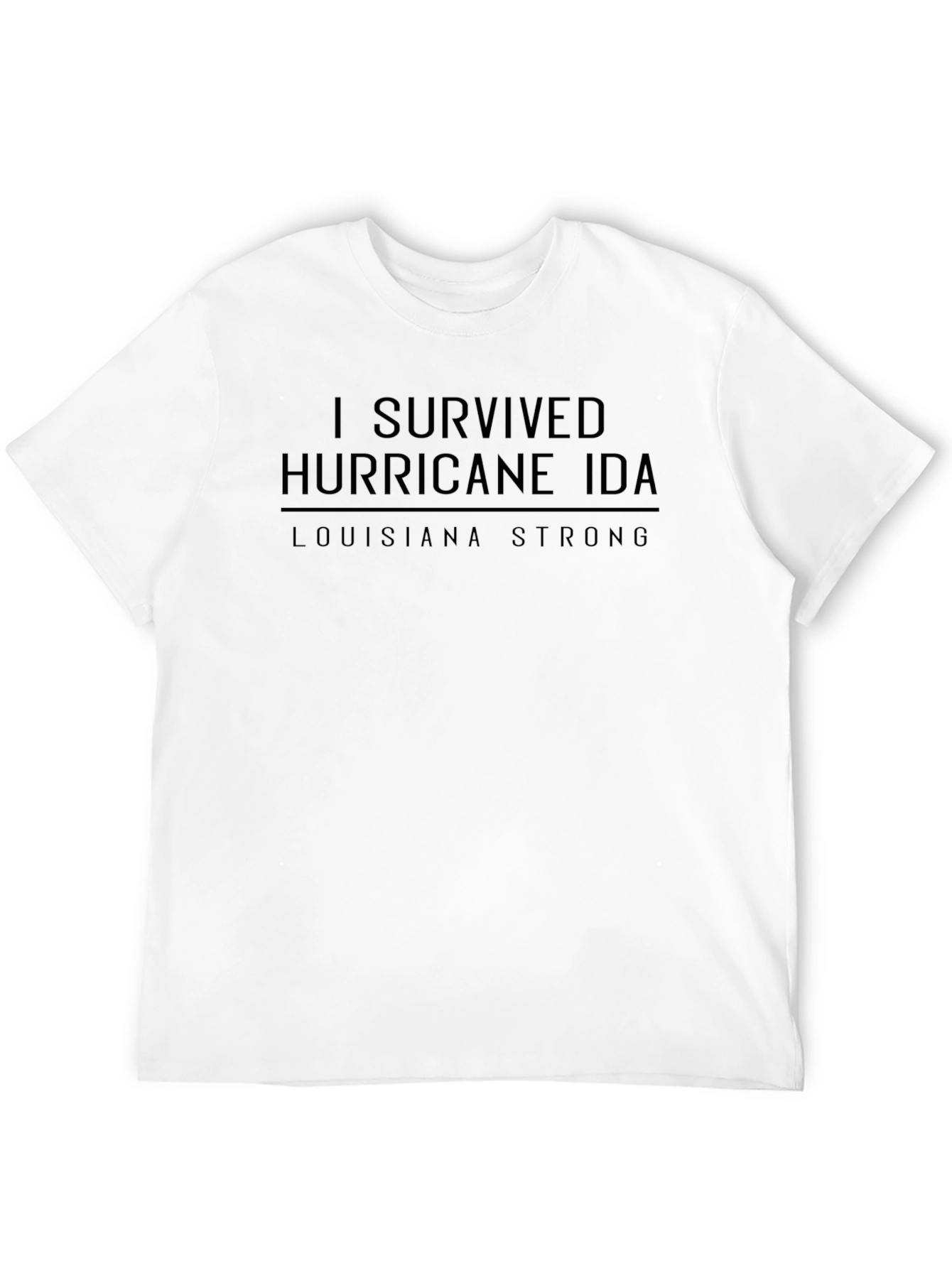 I Survived Hurricane IDA T-Shirt Louisiana Strong Black