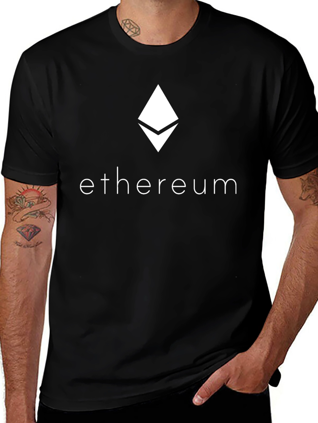 Ethereum Crypto Black T-Shirt - Modern Tech Style