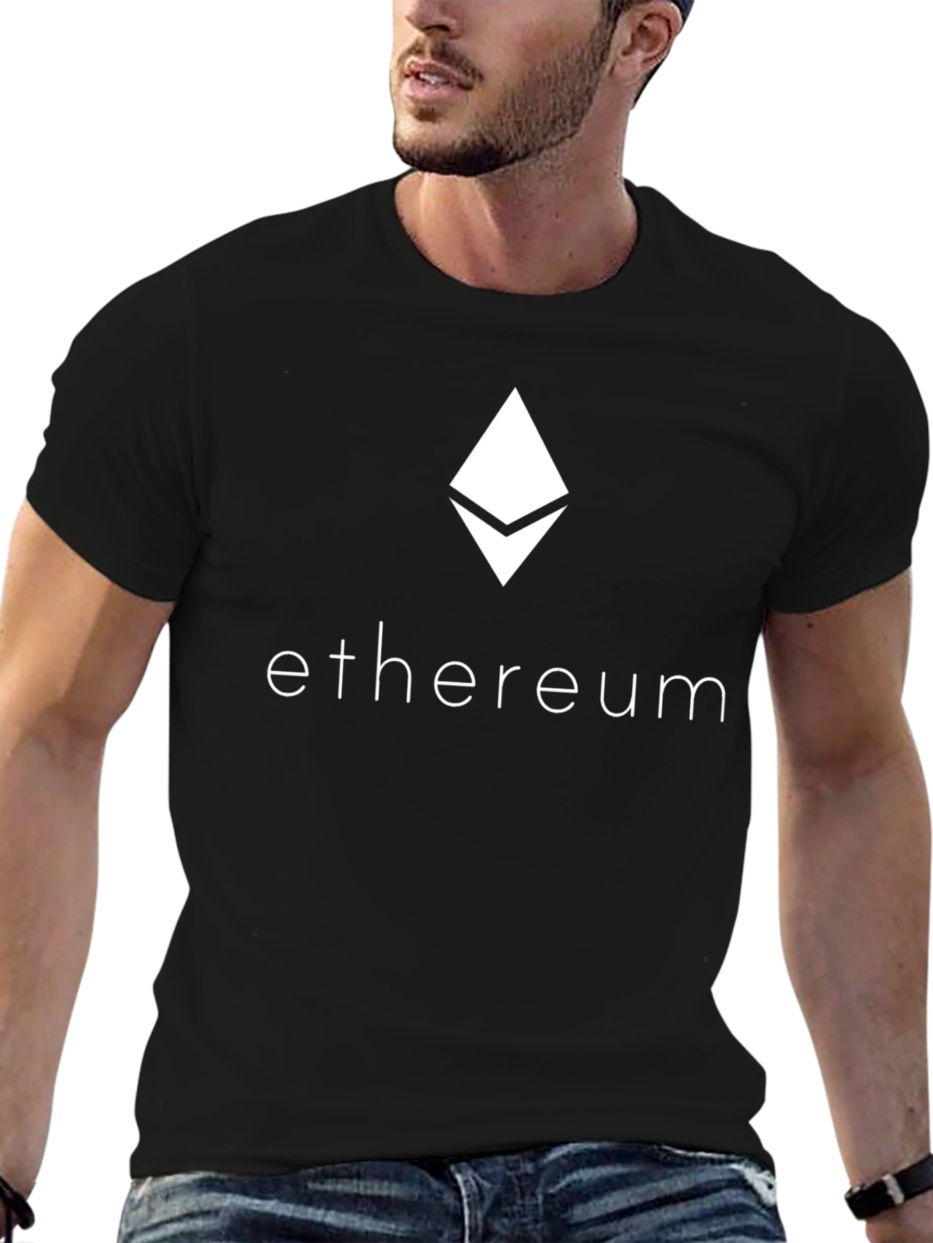Ethereum Crypto Black T-Shirt - Modern Tech Style