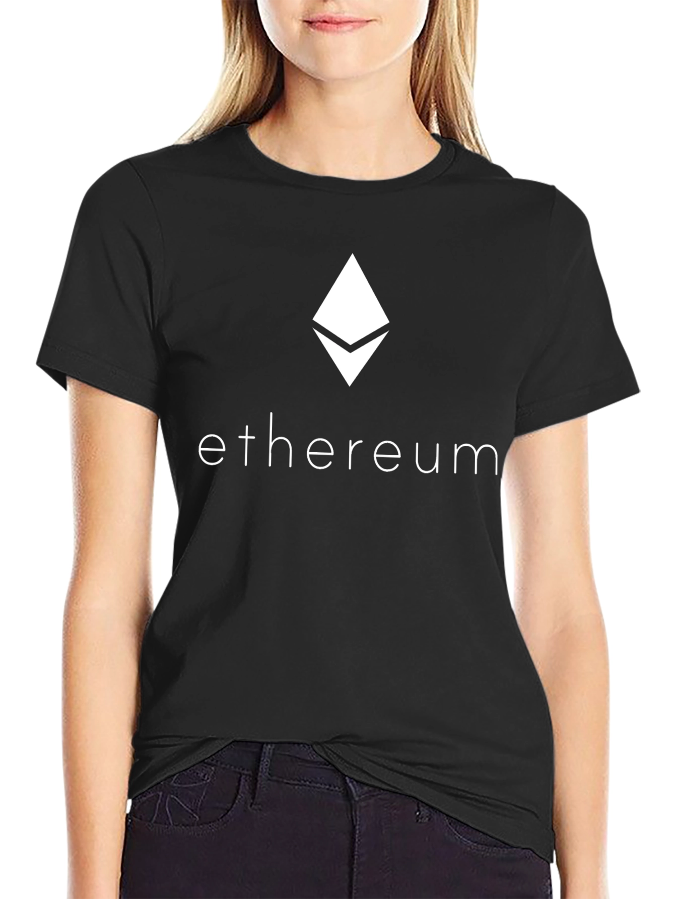 Ethereum Crypto Black T-Shirt - Modern Tech Style