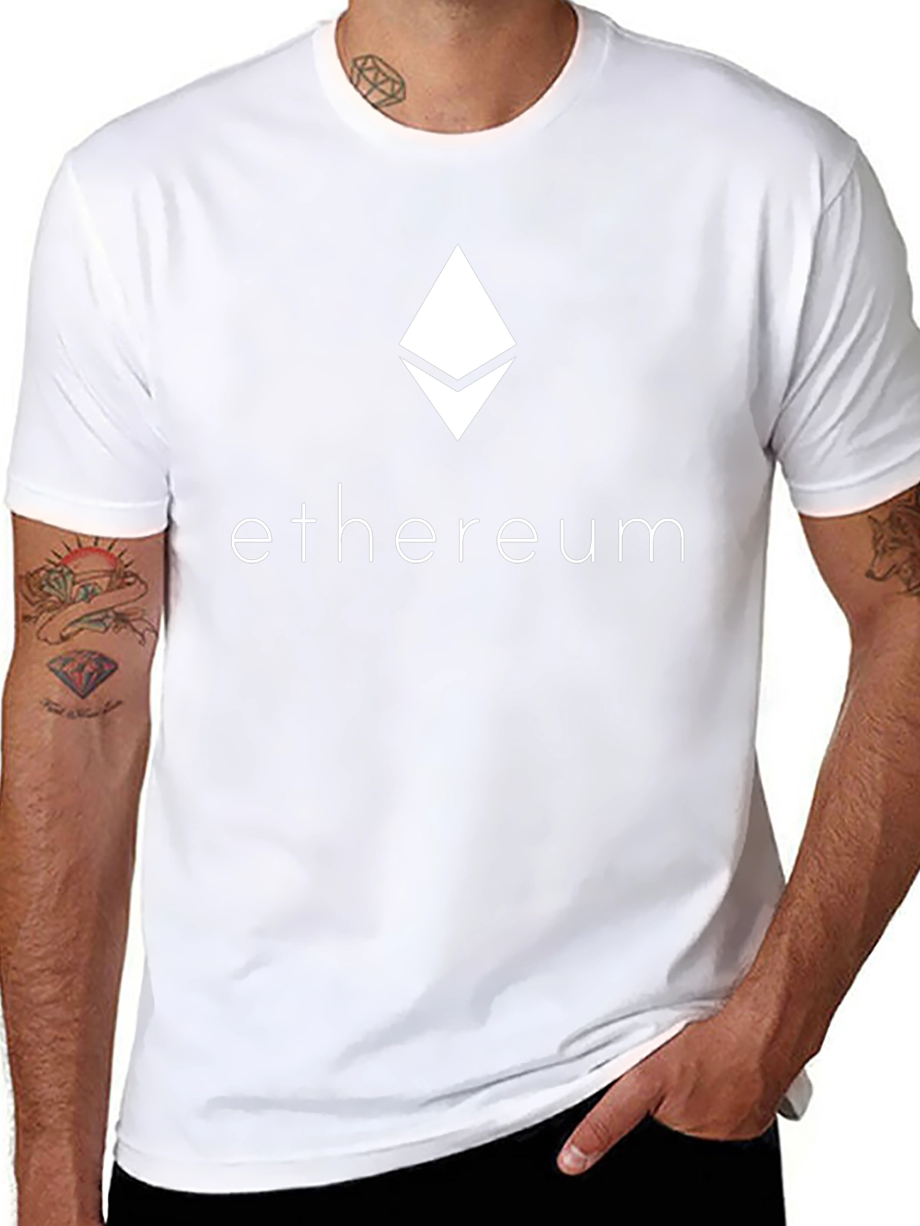 Ethereum Crypto Black T-Shirt - Modern Tech Style