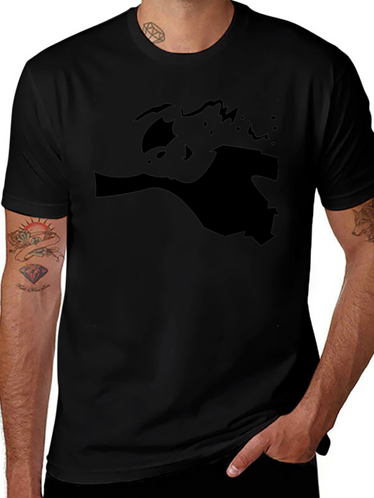 Dark Silhouette Graphic T-Shirt - Modern Casual Tee