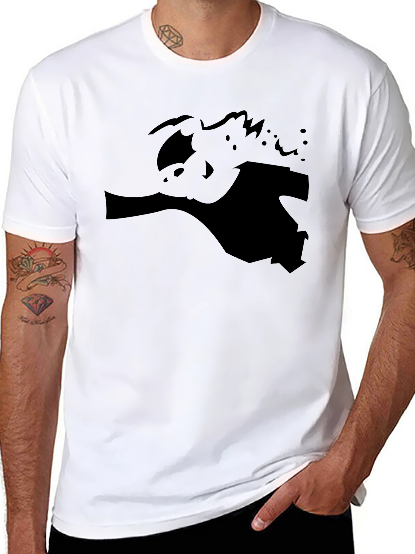 Dark Silhouette Graphic T-Shirt - Modern Casual Tee