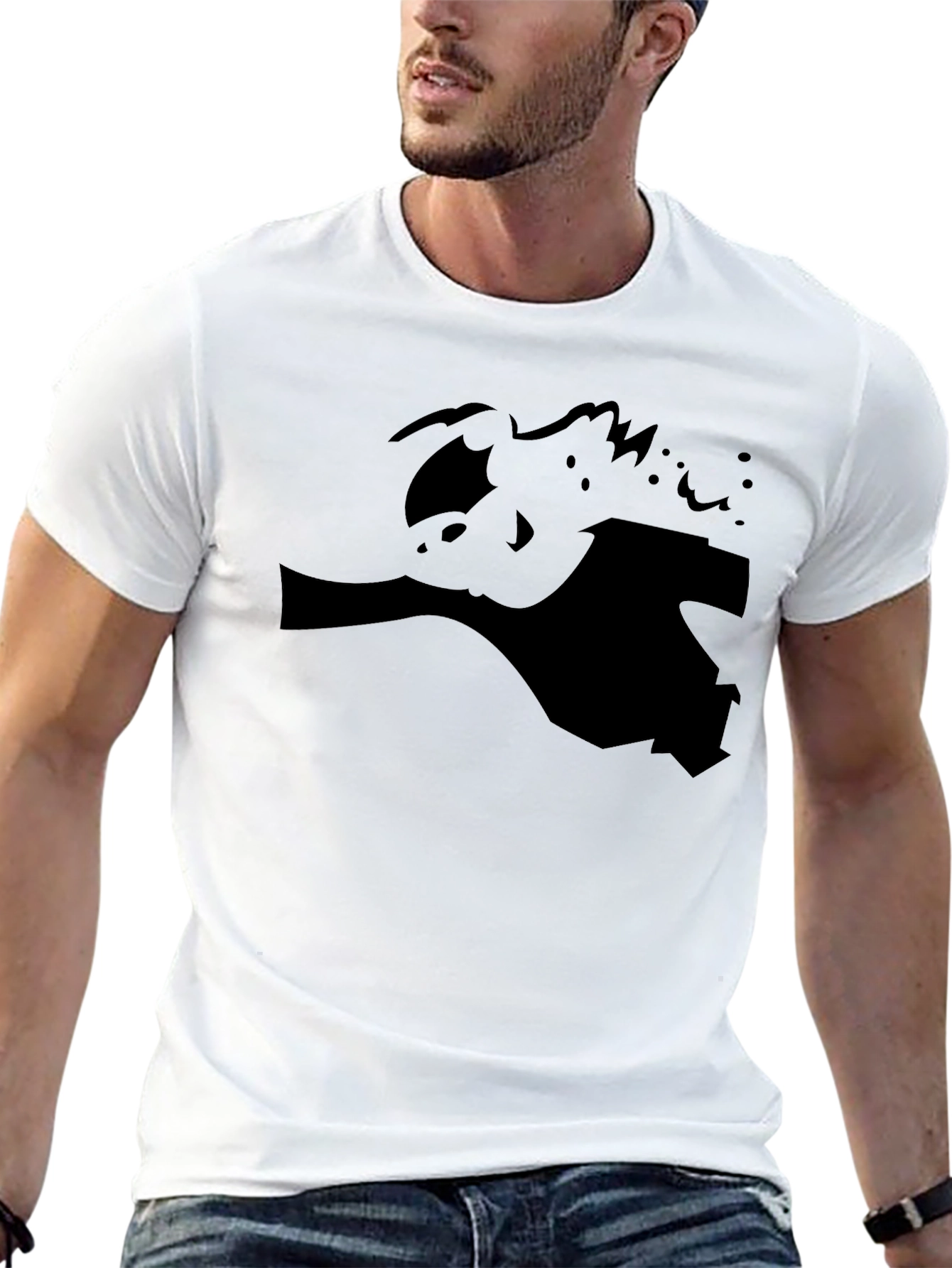 Dark Silhouette Graphic T-Shirt - Modern Casual Tee