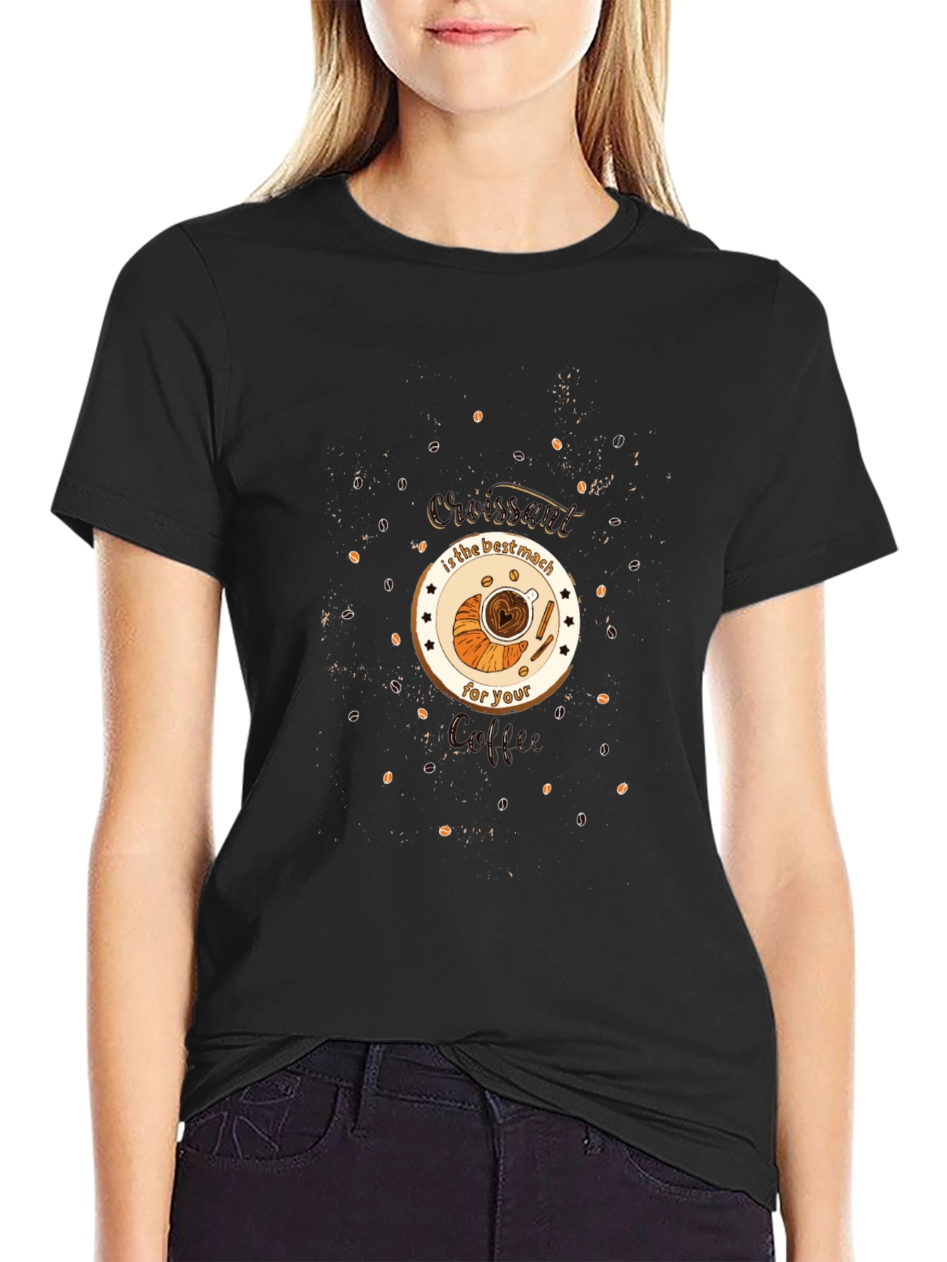 Croissant & Coffee Lovers T-Shirt
