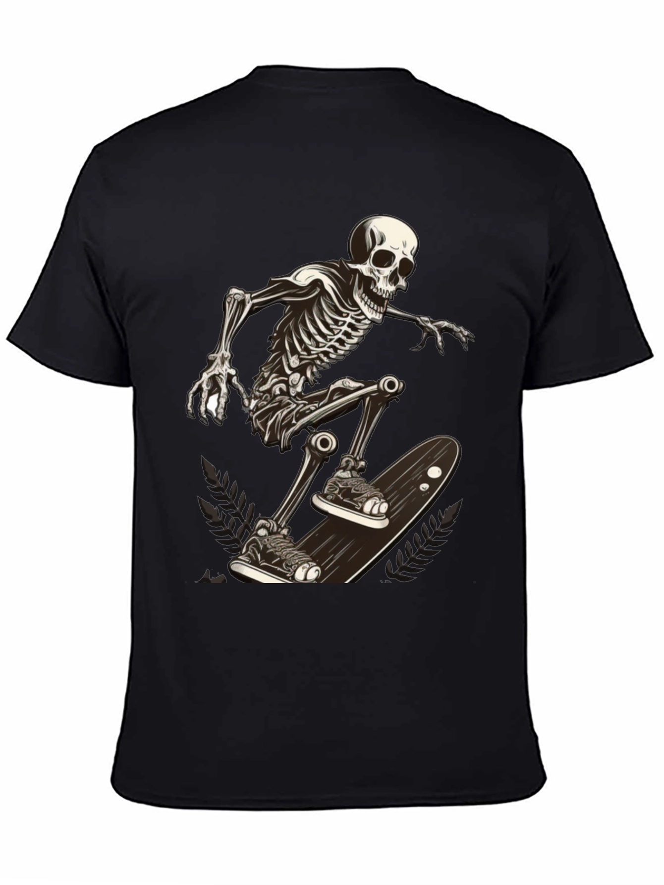 Skeleton Skateboarder Graphic Tee - Cool & Edgy Style