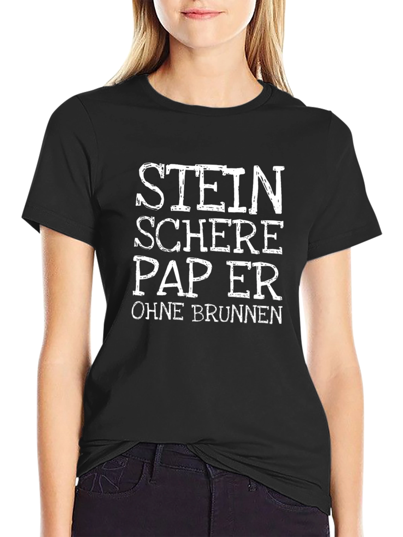 Stein Schere Papier Shirt - Mens Black Tee