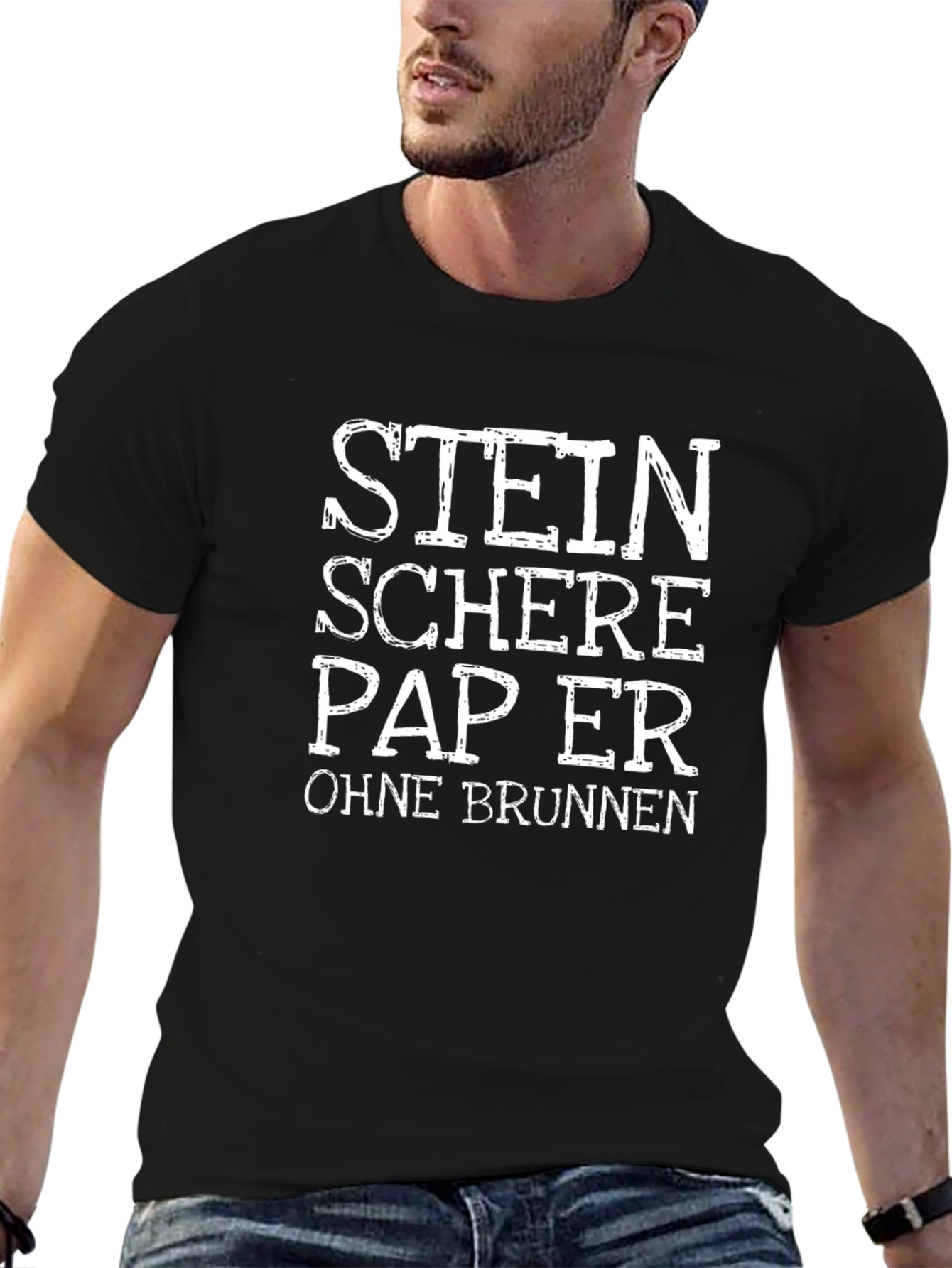 Stein Schere Papier Shirt - Mens Black Tee