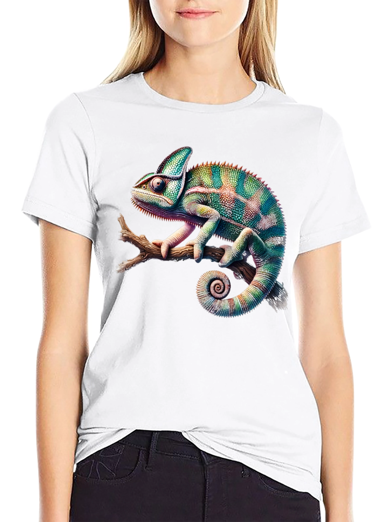 Chameleon Graphic Print Tee