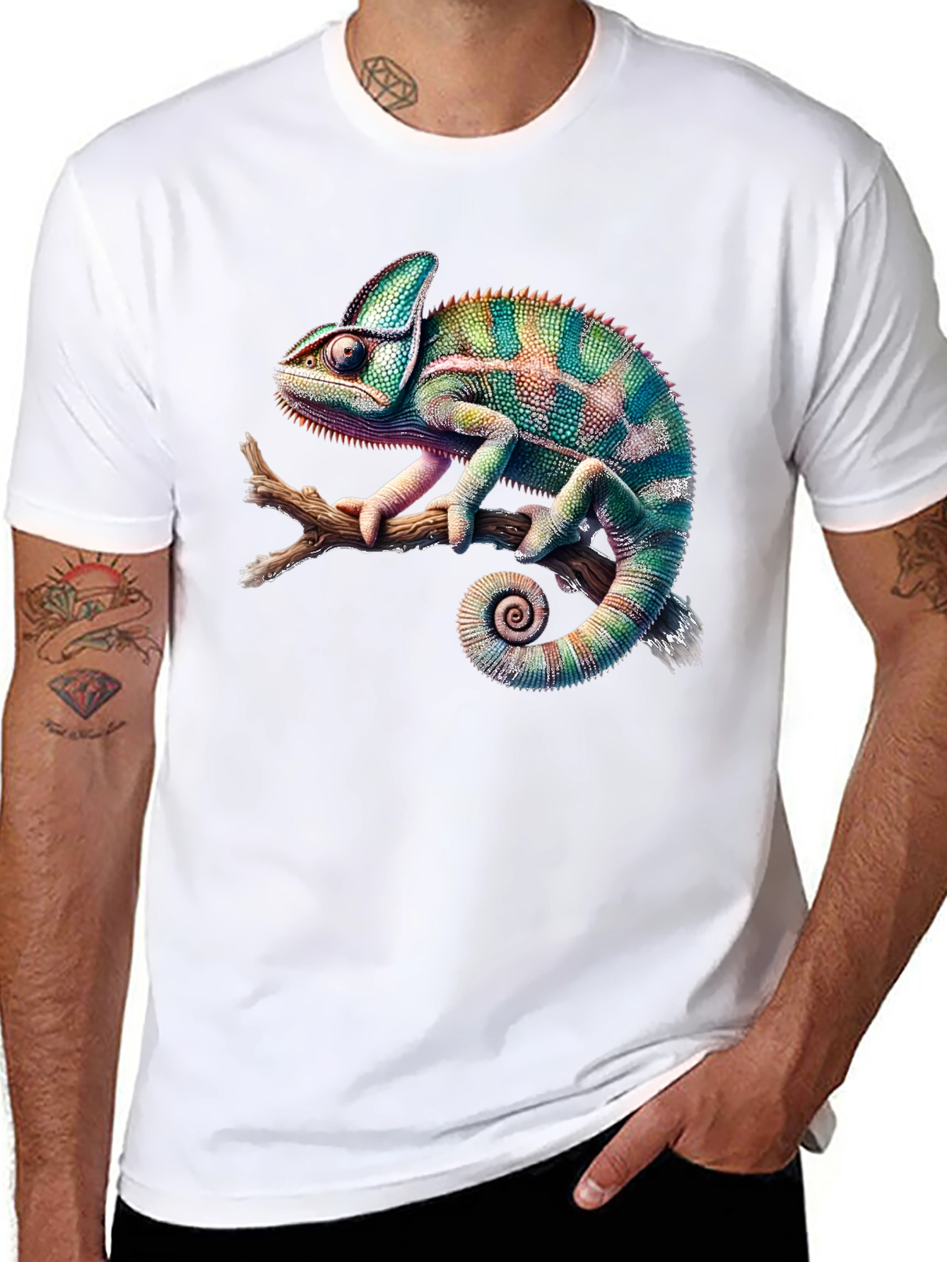 Chameleon Graphic Print Tee