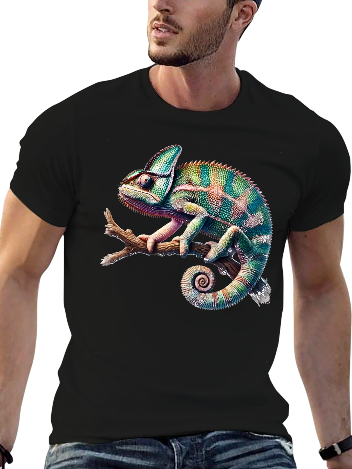 Chameleon Graphic Print Tee