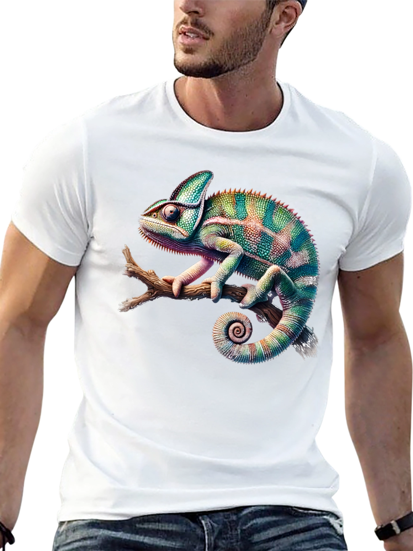 Chameleon Graphic Print Tee