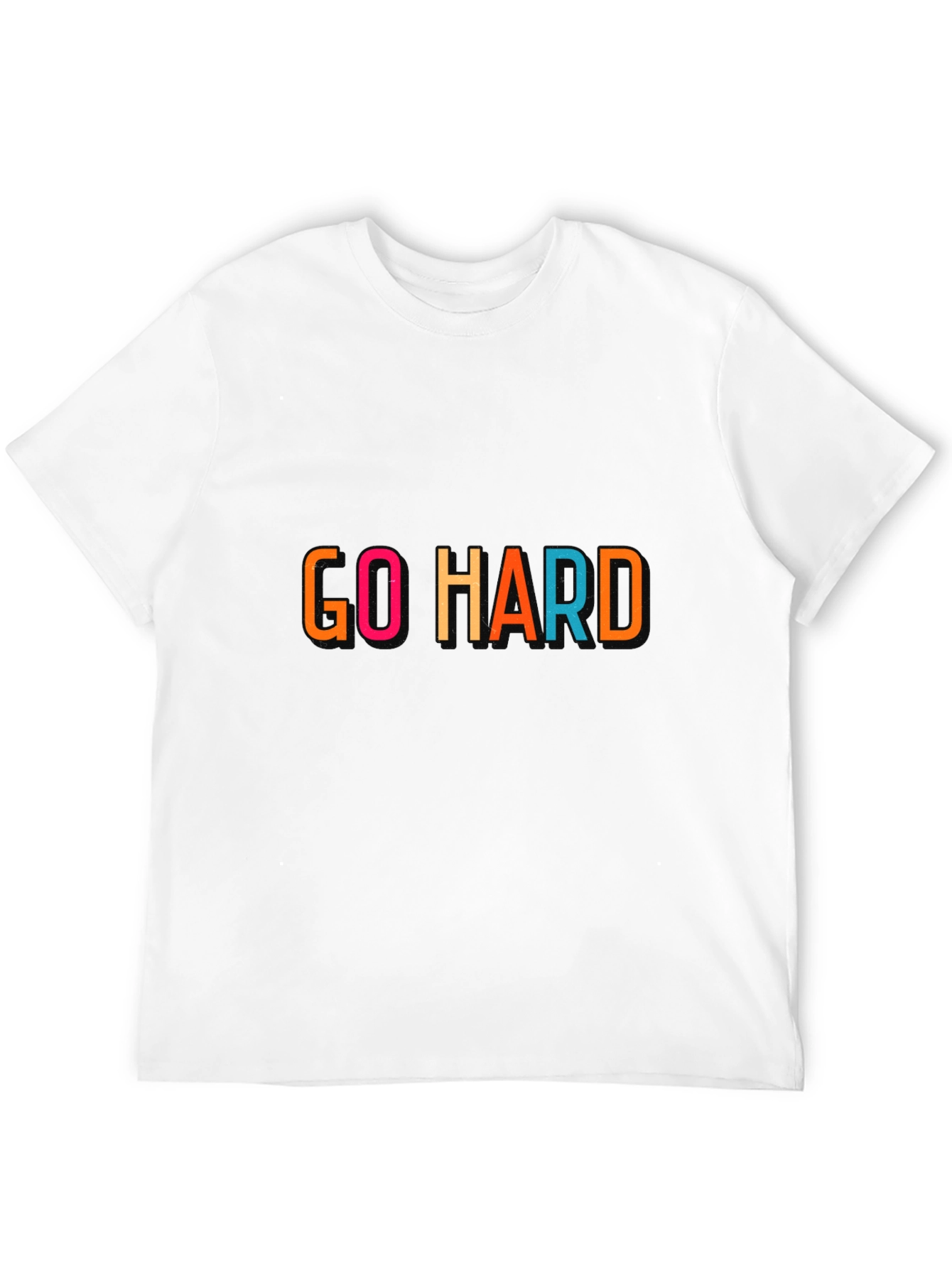 Go Hard Graphic Print Crew Neck T-Shirt