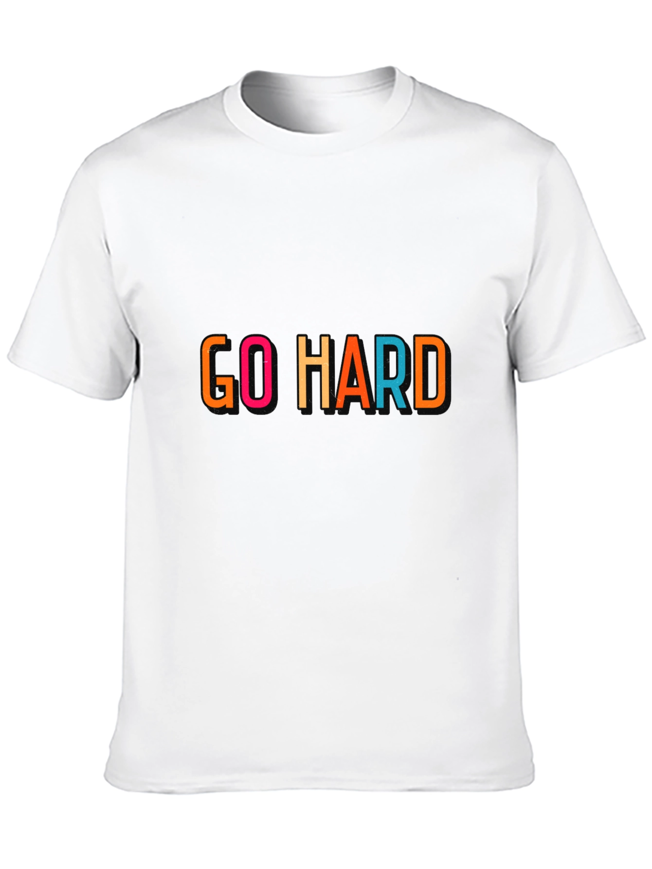 Go Hard Graphic Print Crew Neck T-Shirt