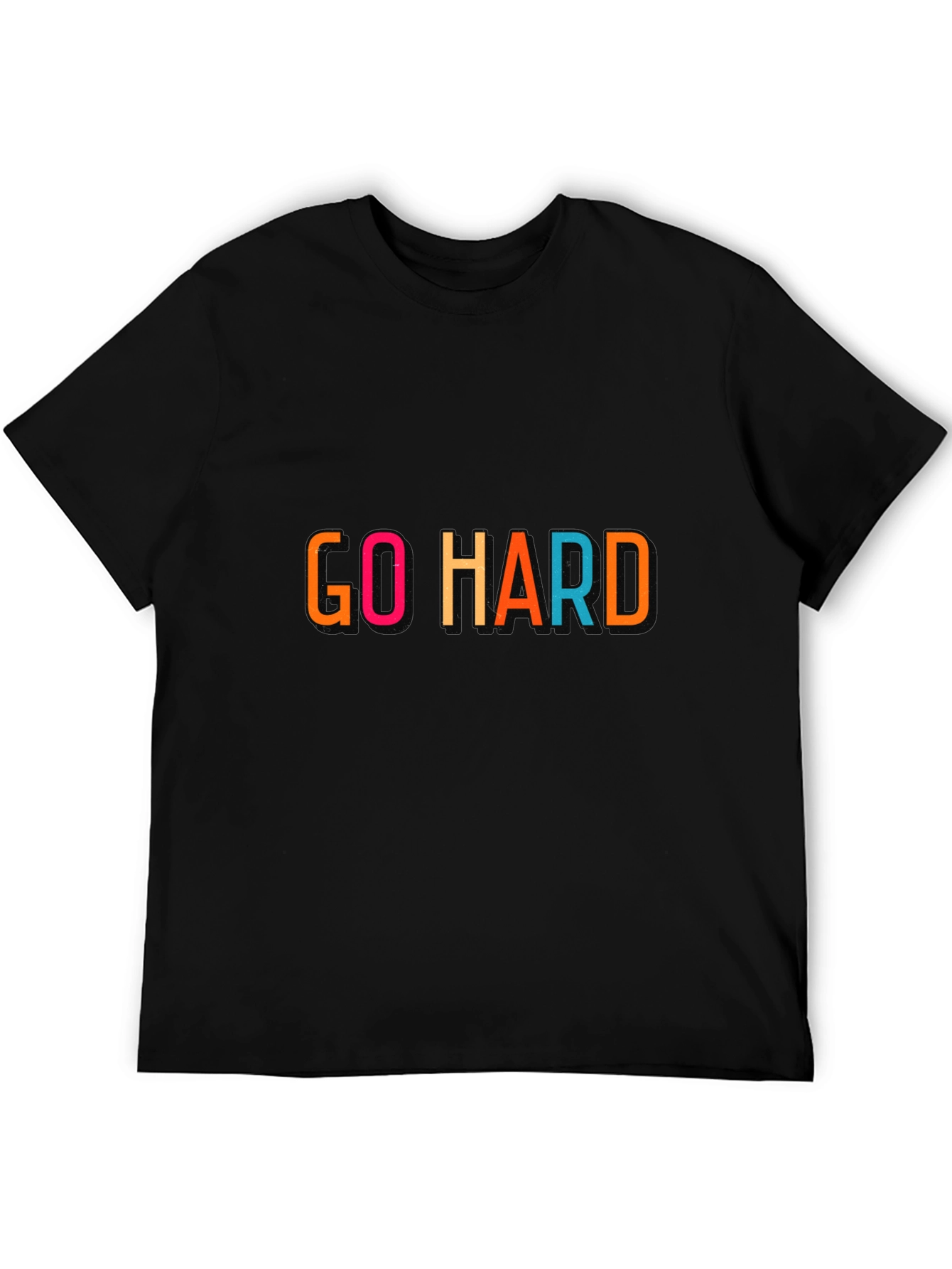Go Hard Graphic Print Crew Neck T-Shirt