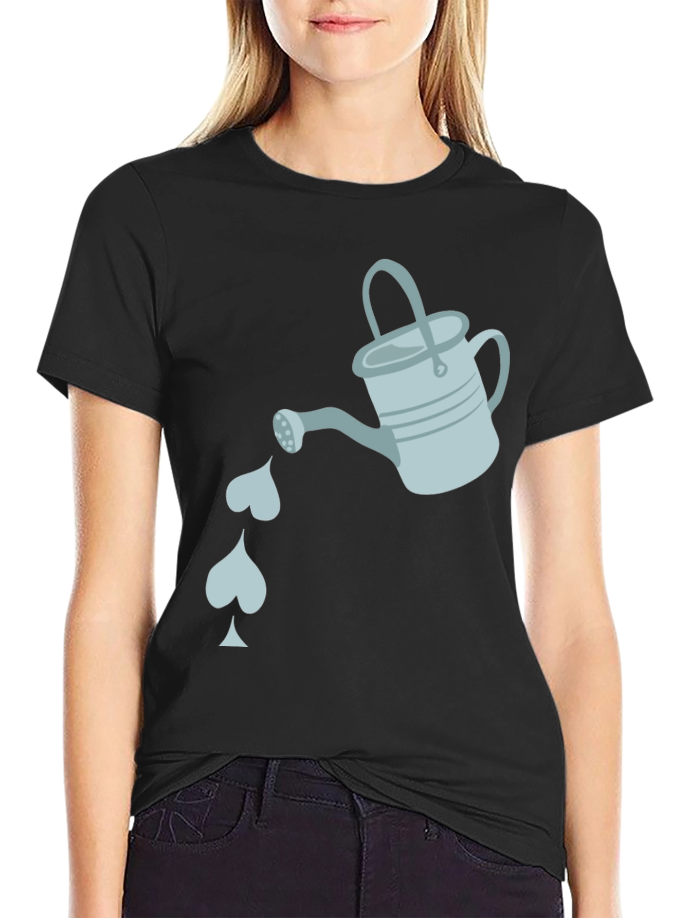 Watering Love T-Shirt - Garden Heart Design