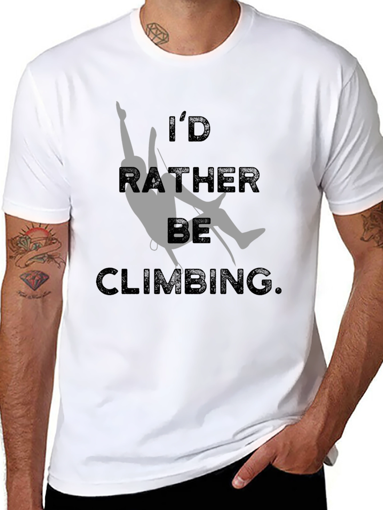 Climbing T-Shirt - Id Rather Be Climbing Graphic Tee