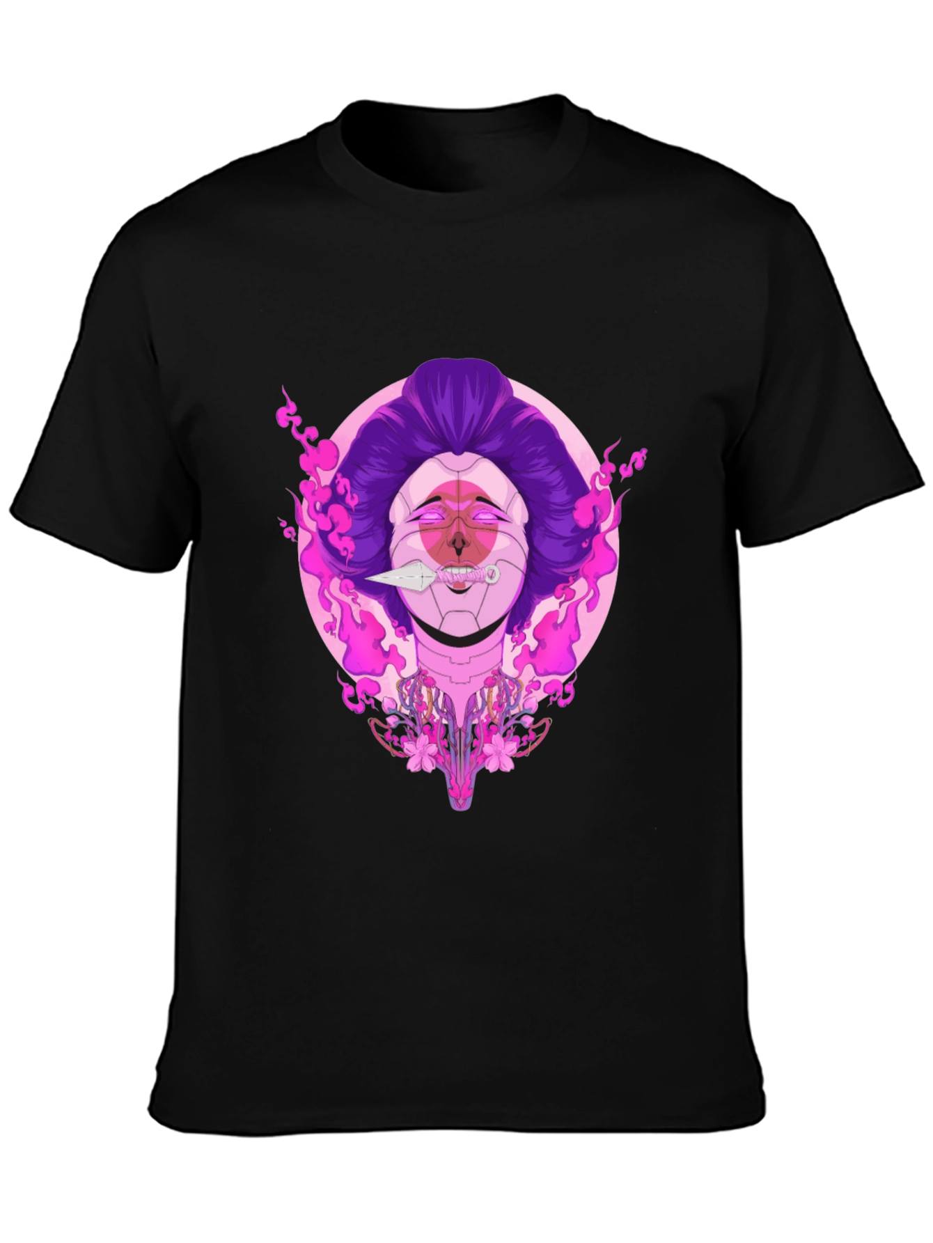 Cyberpunk Geisha Graphic Tee