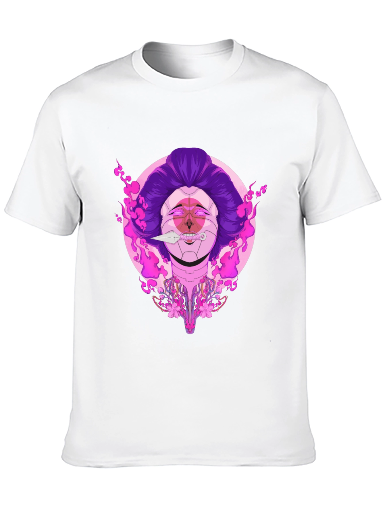 Cyberpunk Geisha Graphic Tee