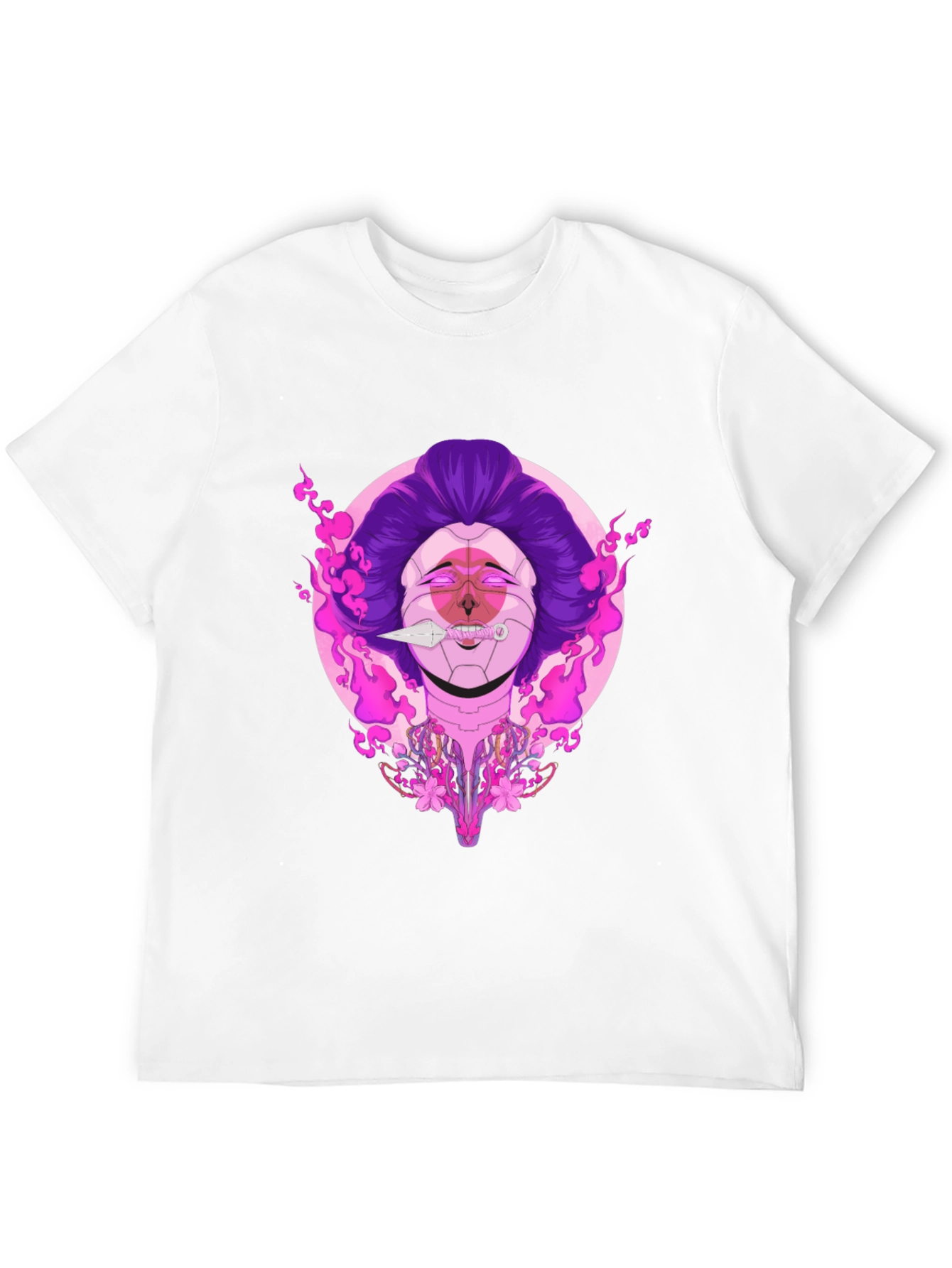 Cyberpunk Geisha Graphic Tee