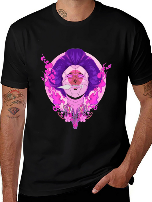 Cyberpunk Geisha Graphic Tee