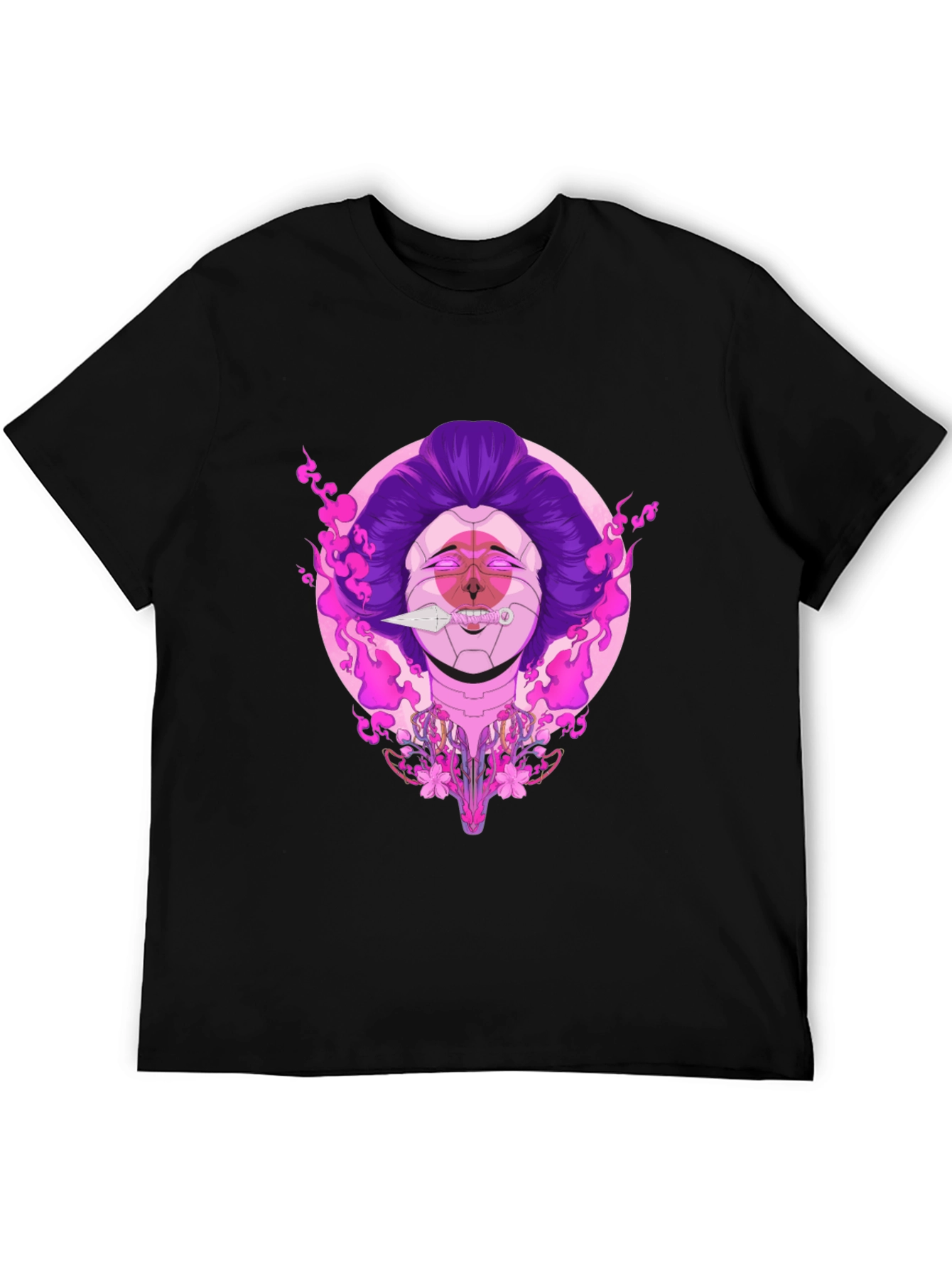 Cyberpunk Geisha Graphic Tee