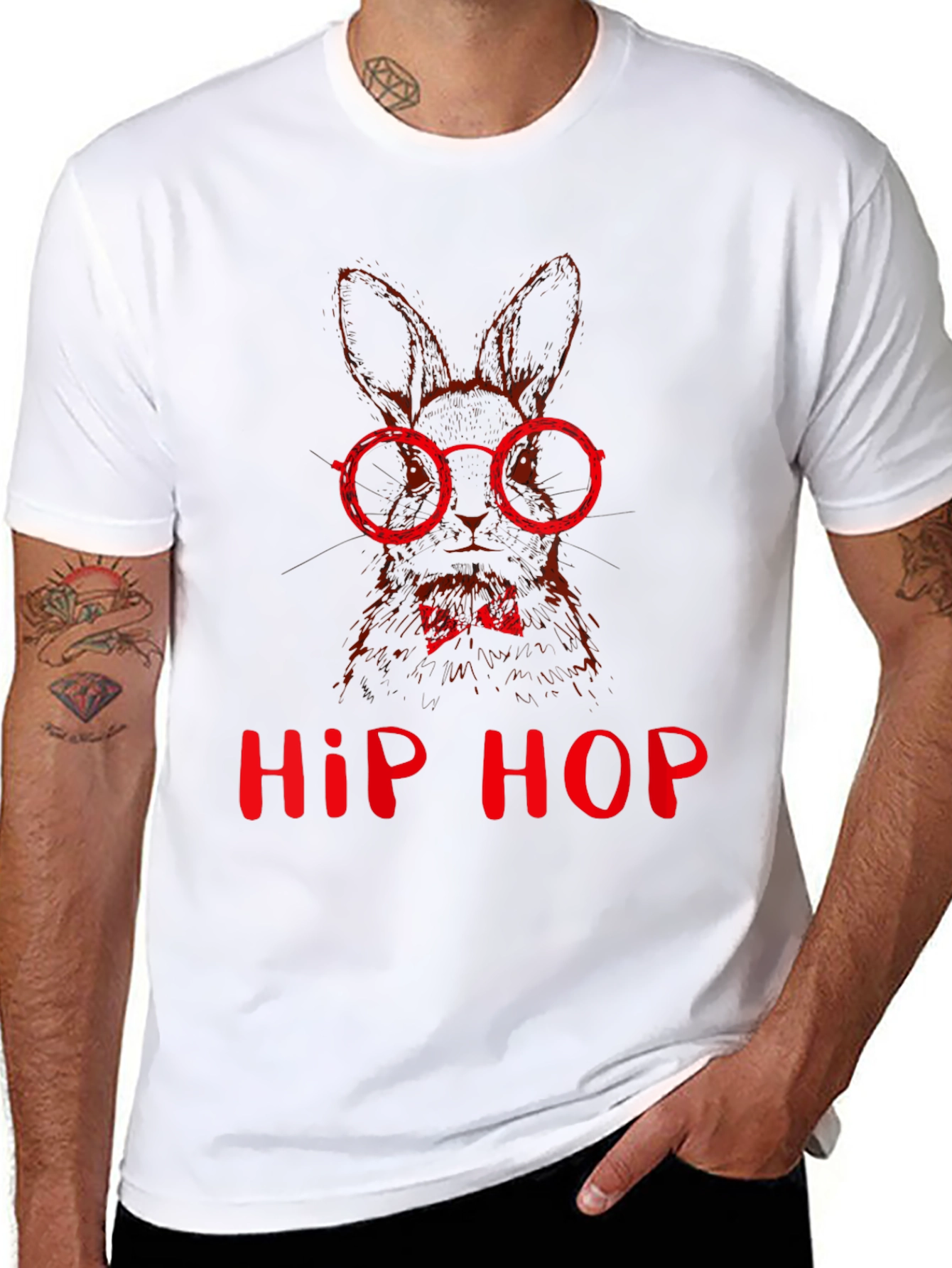 Hip Hop Bunny T-Shirt - Cool Graphic Tee