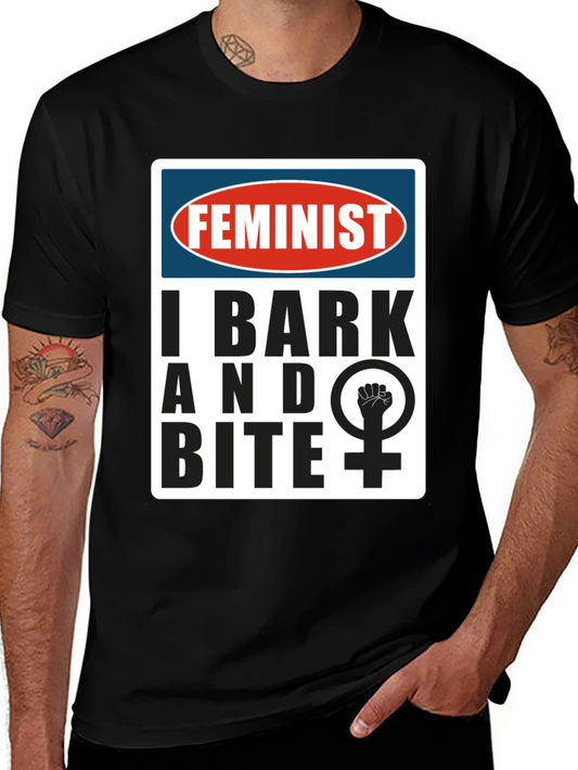 Feminist I Bark and Bite Graphic T-Shirt