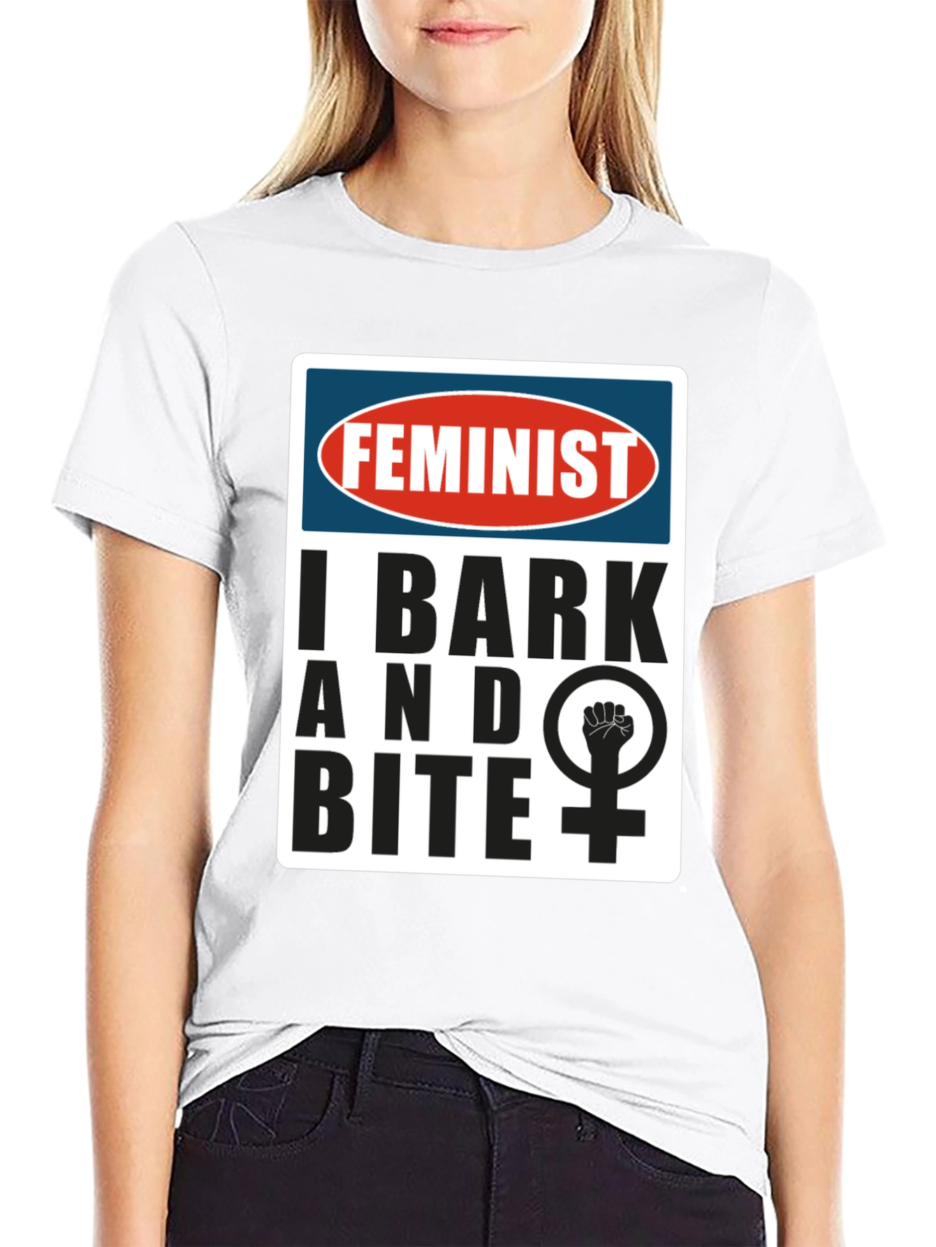 Feminist I Bark and Bite Graphic T-Shirt