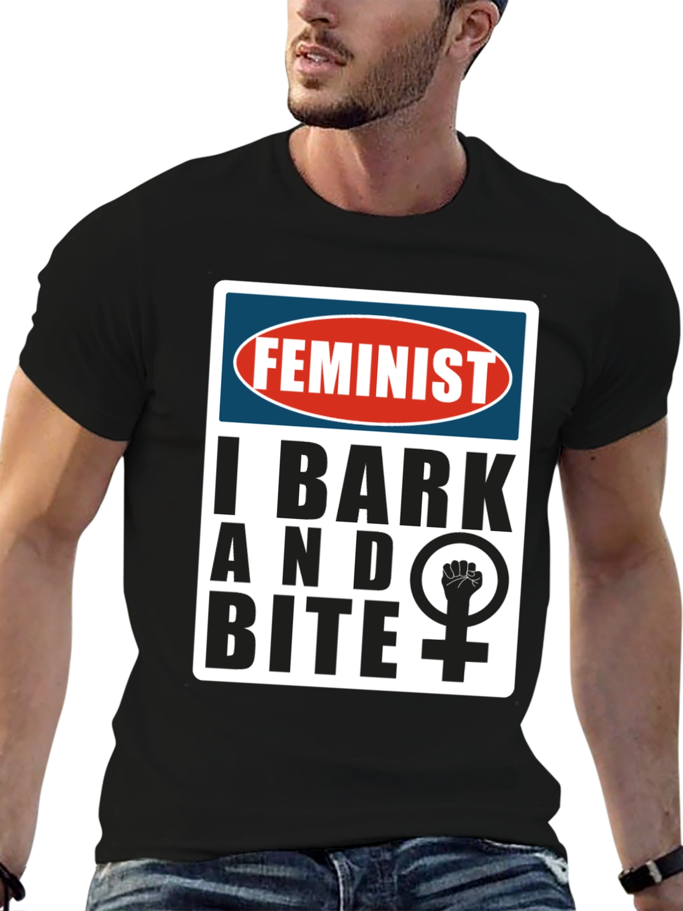 Feminist I Bark and Bite Graphic T-Shirt