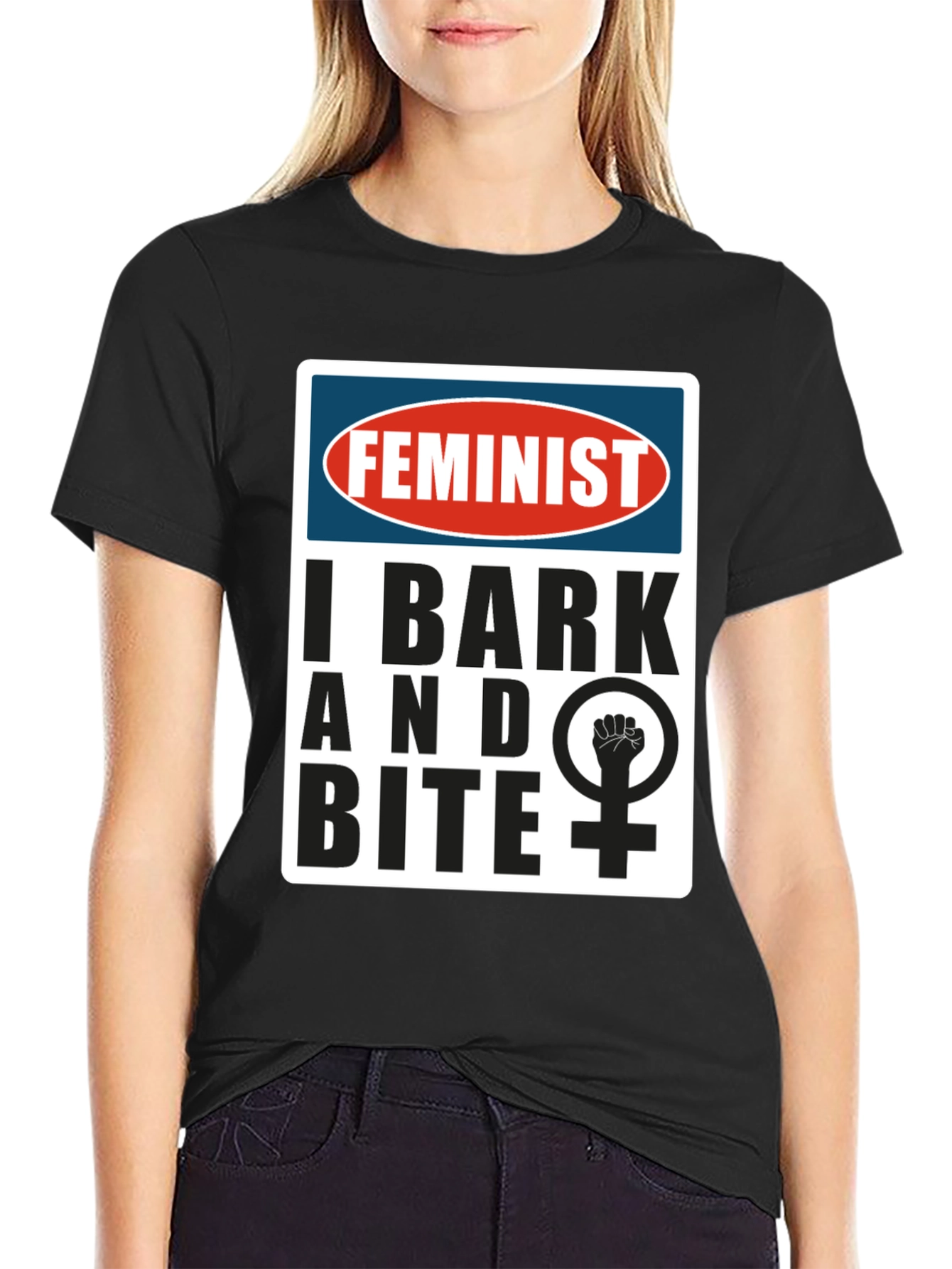Feminist I Bark and Bite Graphic T-Shirt
