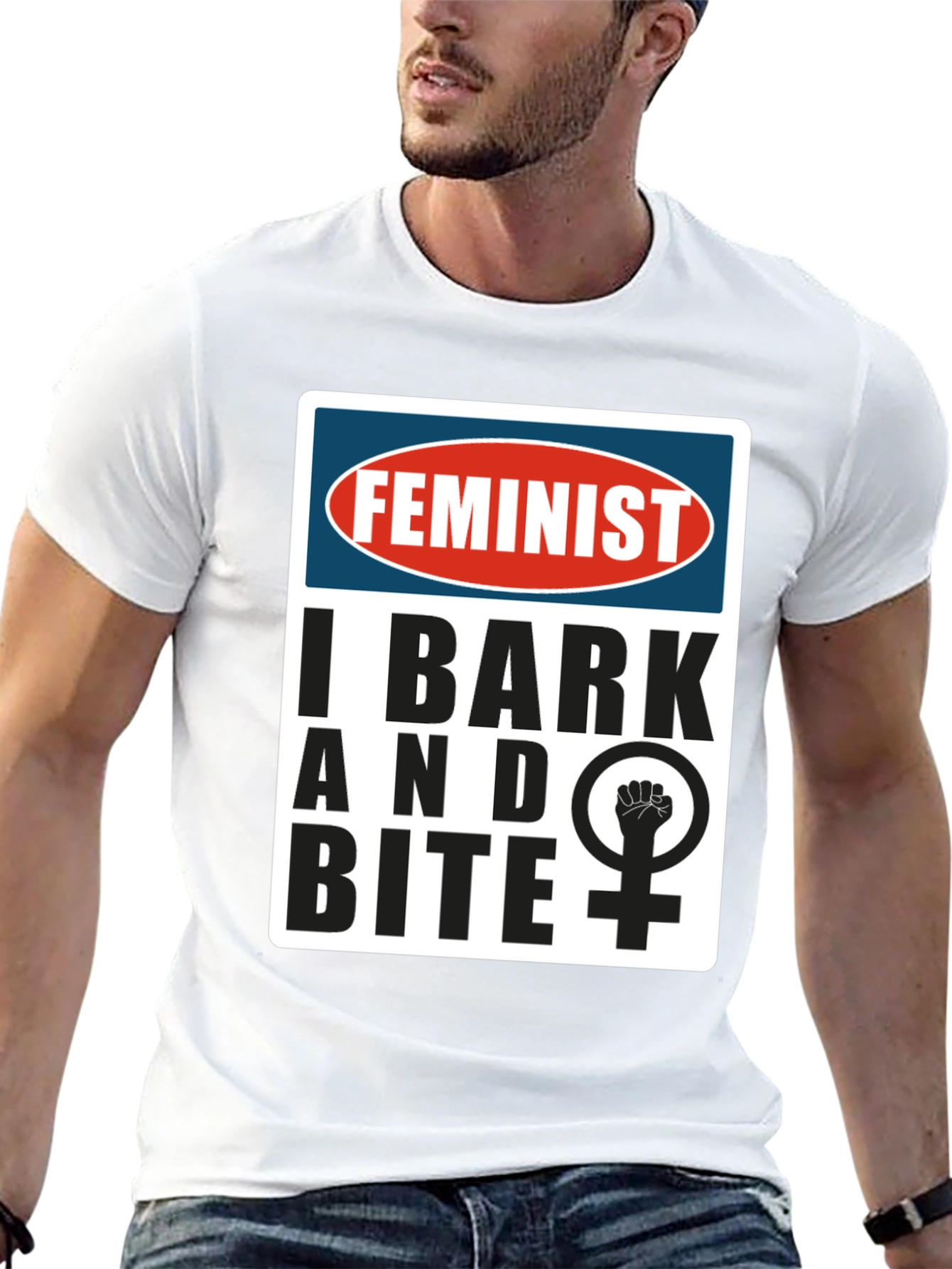 Feminist I Bark and Bite Graphic T-Shirt