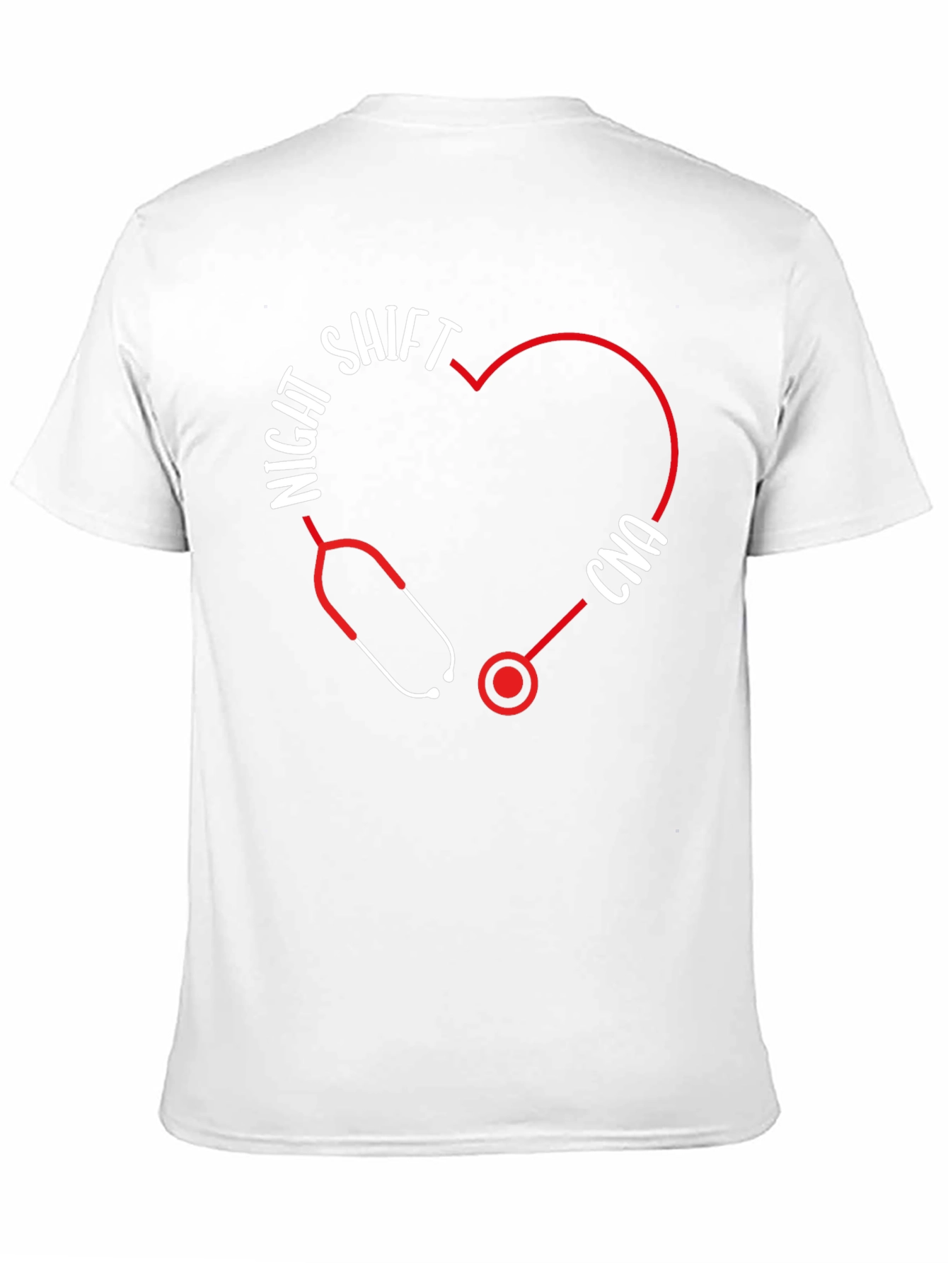 Night Shift CNA Stethoscope Heart T-Shirt