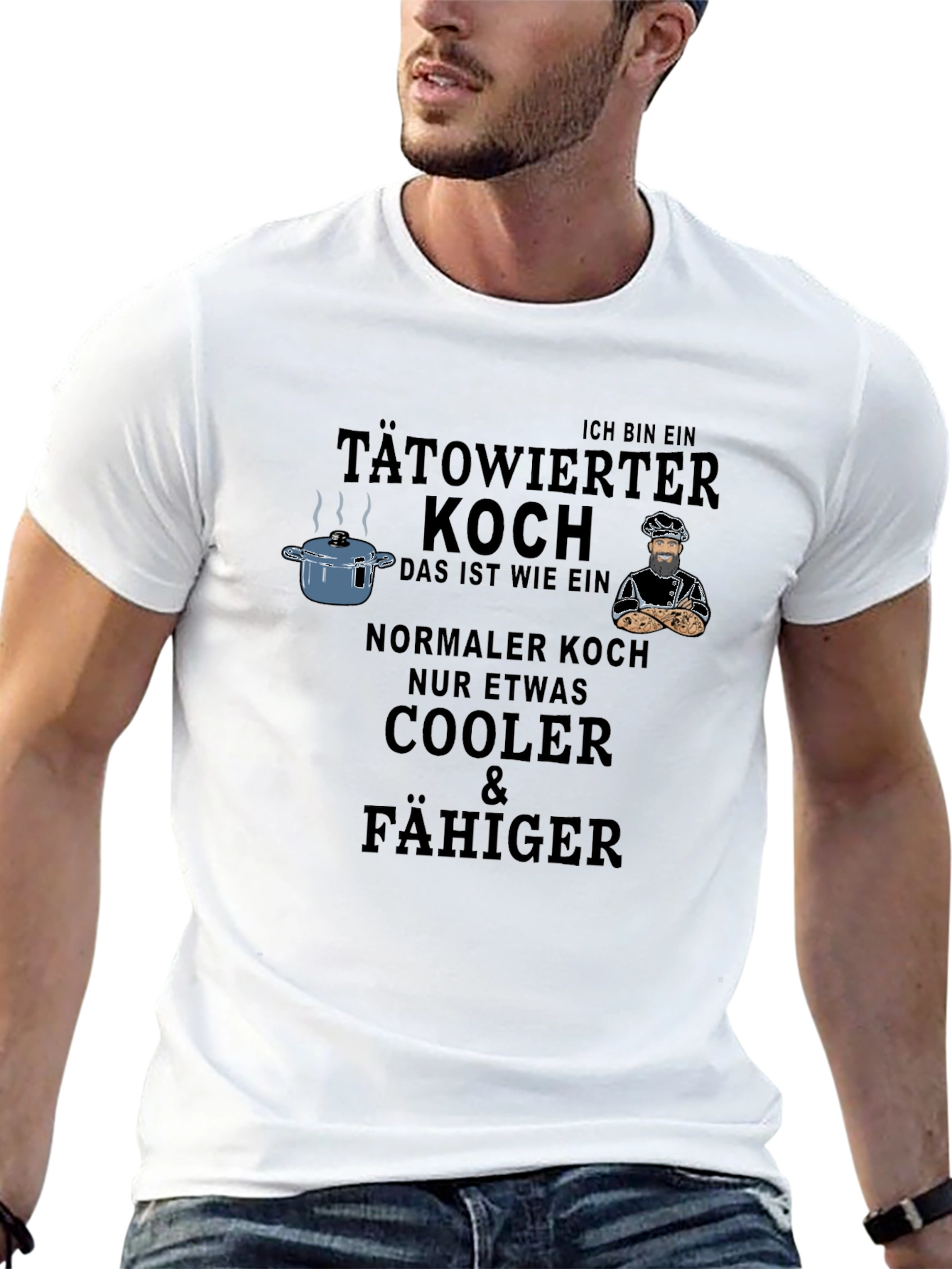 Tattooed Chef Graphic Tee - Cool & Capable Cook