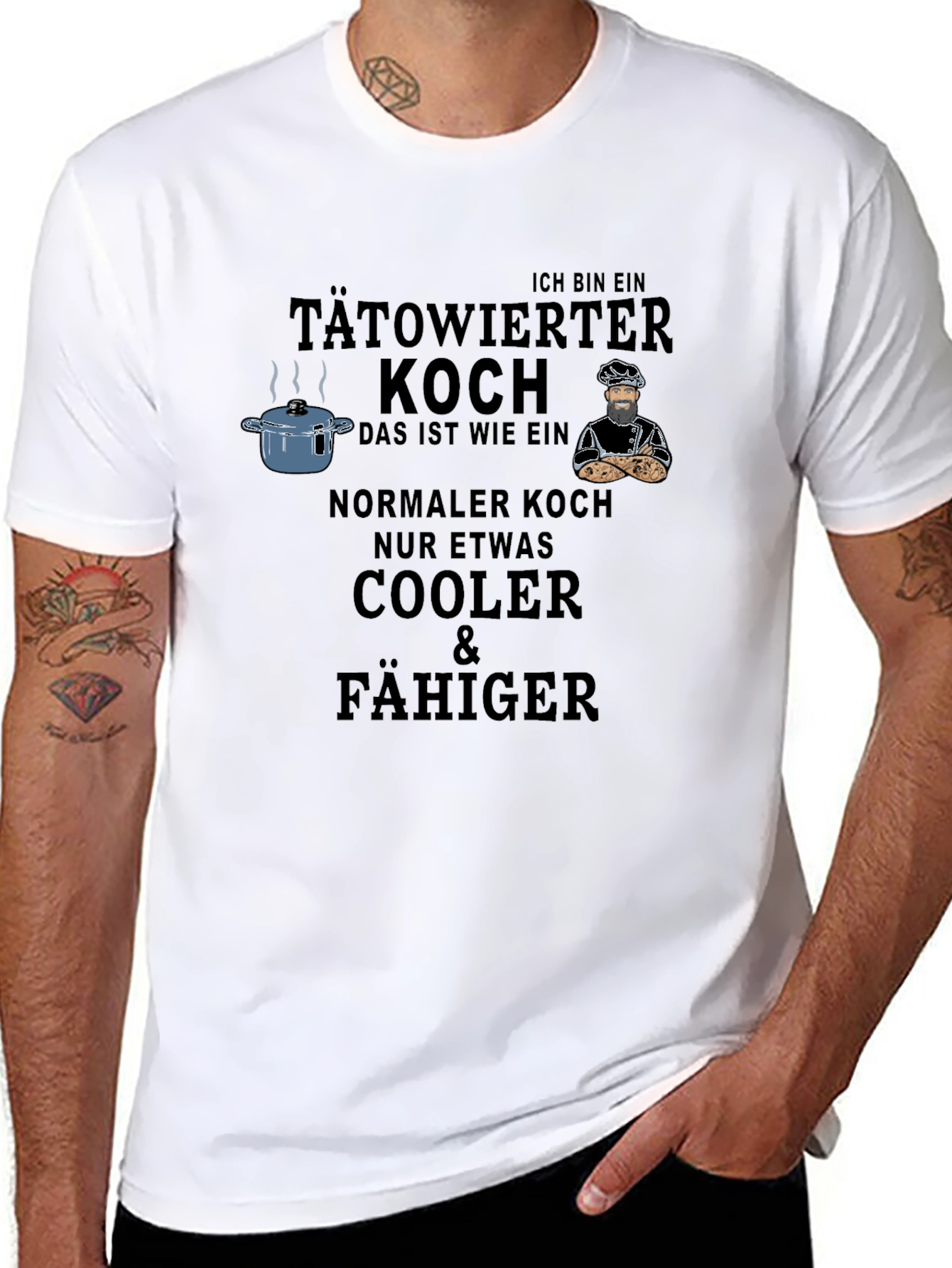 Tattooed Chef Graphic Tee - Cool & Capable Cook