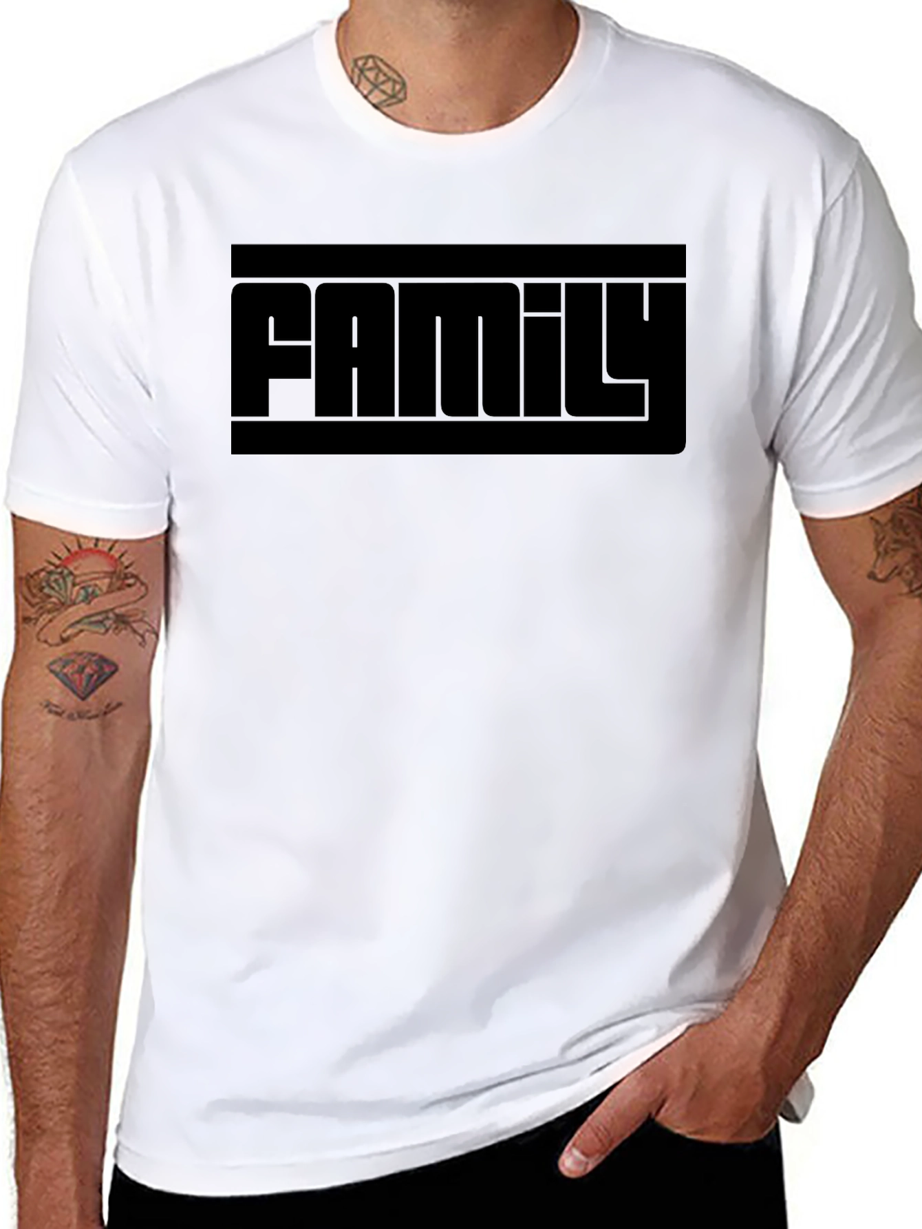 Family Black T-Shirt - Bold Graphic Tee