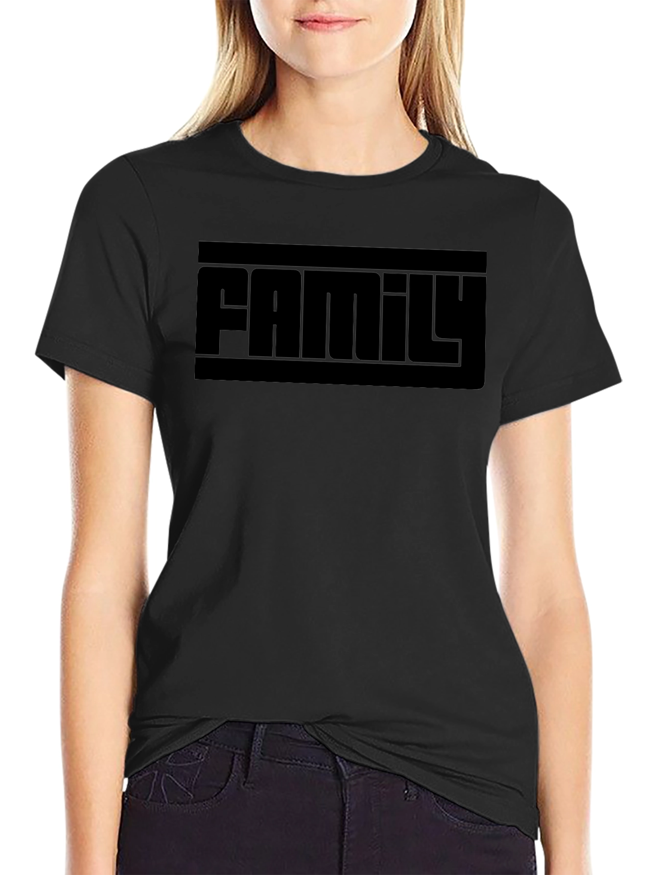 Family Black T-Shirt - Bold Graphic Tee