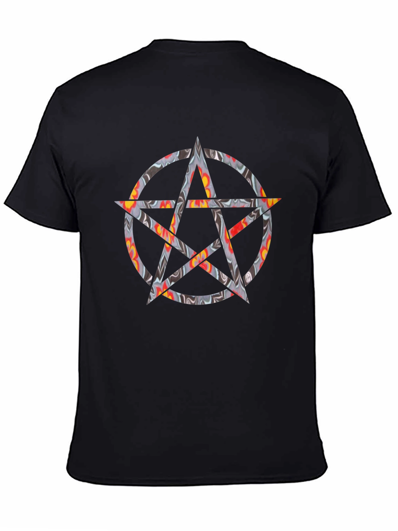 Statement Black Graphic Tee with Star Design