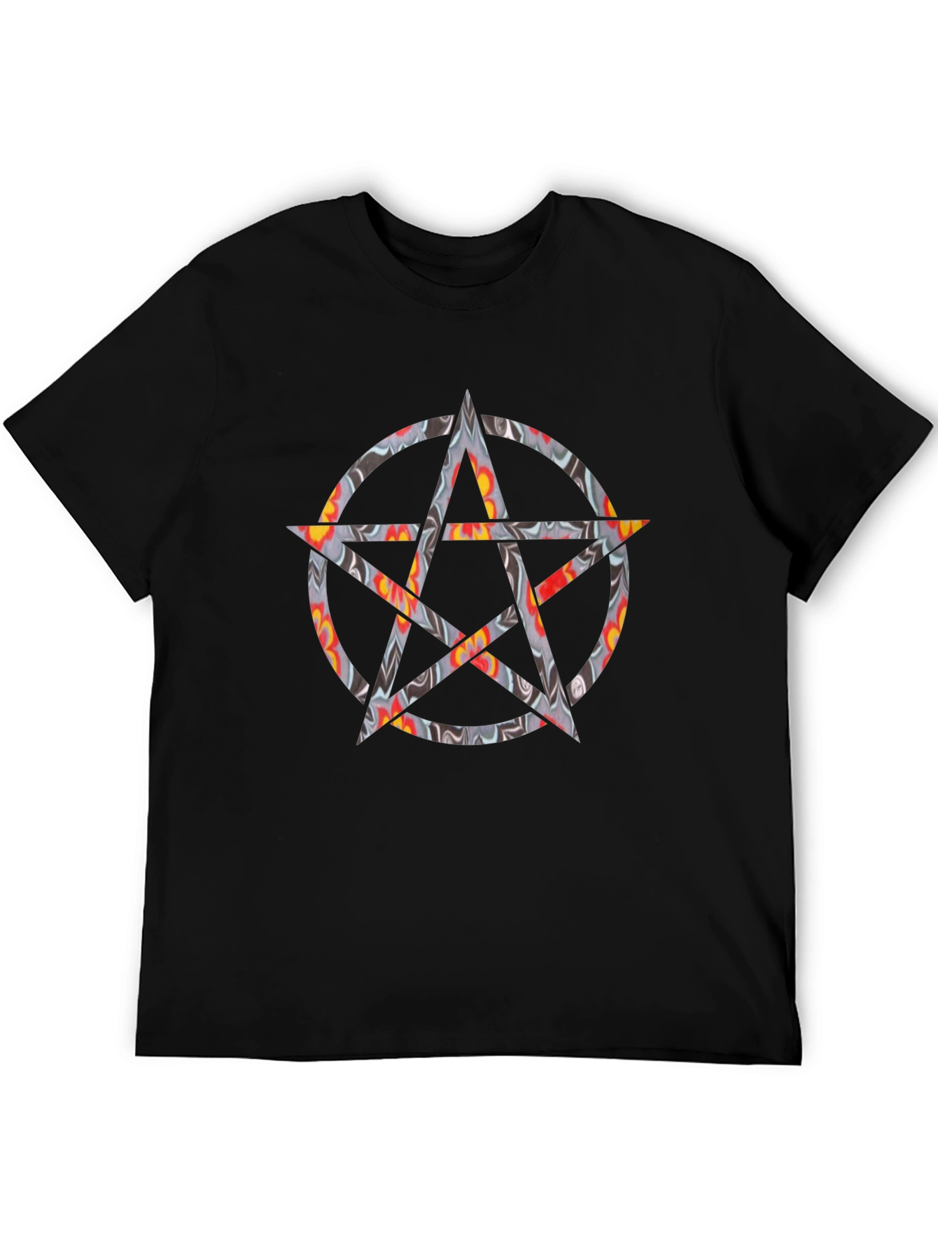 Statement Black Graphic Tee with Star Design