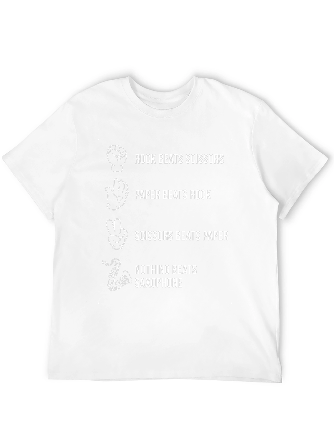 Rock Paper Scissors Saxophone Graphic Tee