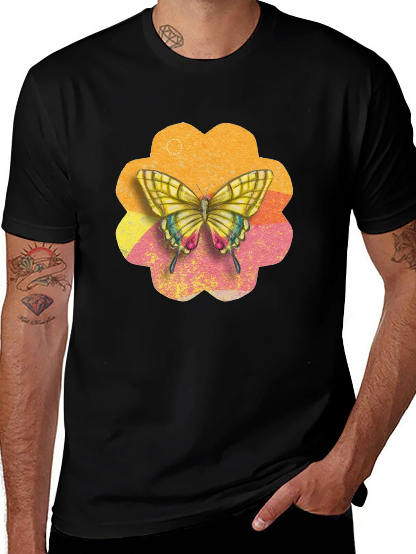 Butterfly Graphic Tee - Black