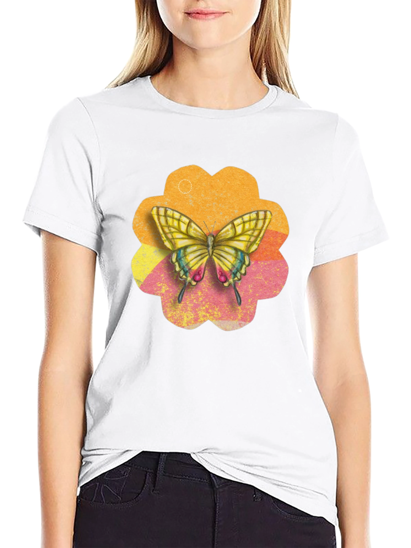 Butterfly Graphic Tee - Black