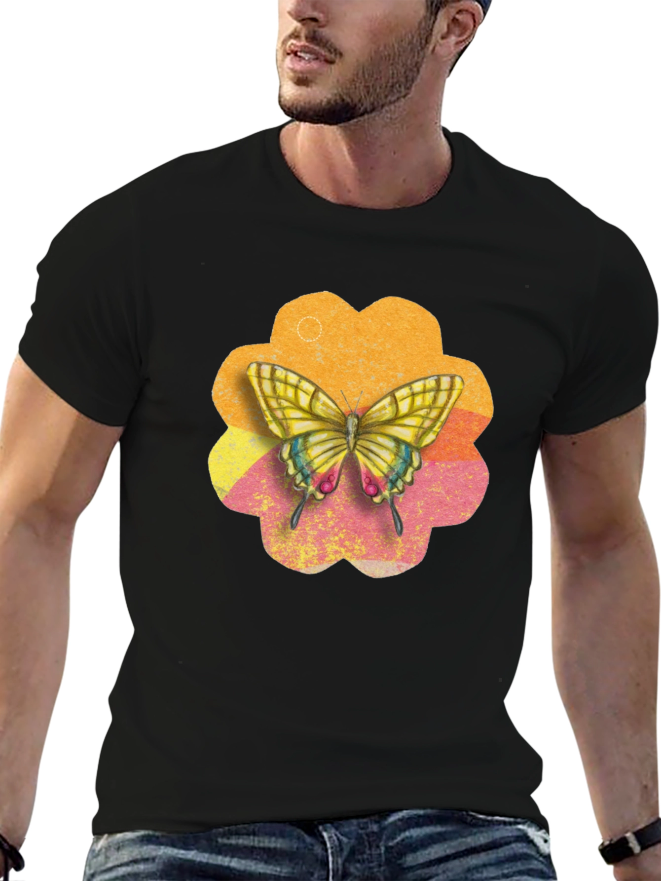 Butterfly Graphic Tee - Black